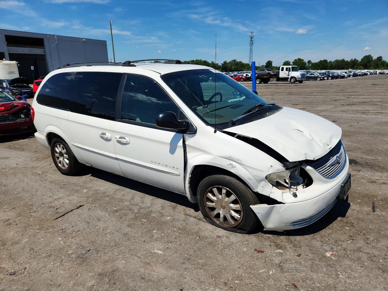 2001 Chrysler Town & Country Ex Белый vin: 2C4GP74L01R281585