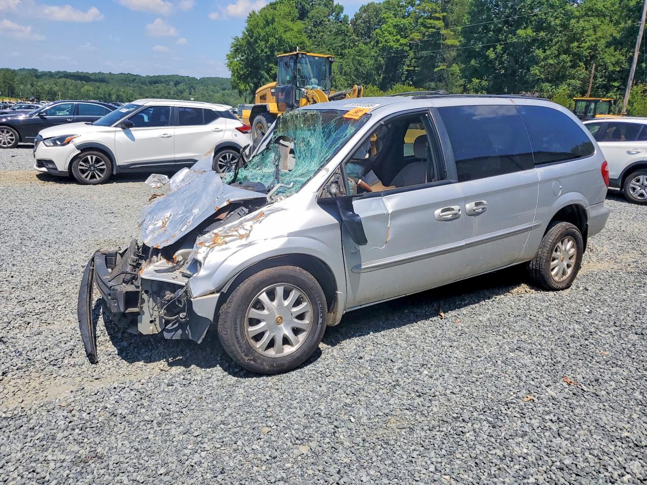 2002 Chrysler Town & Country Ex Серый vin: 2C4GP74L22R594459