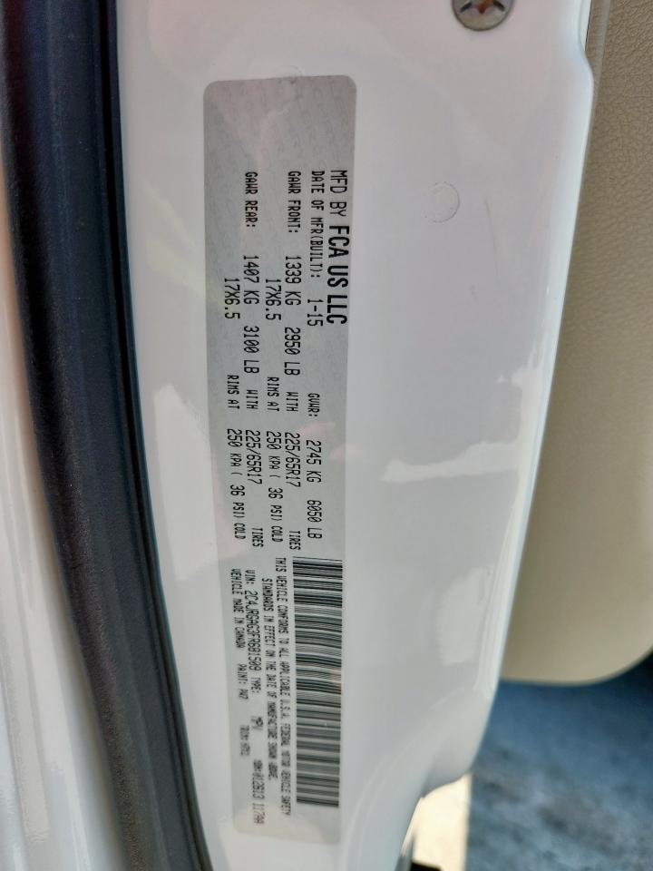 2015 Ram Tradesman White vin: 2C4JRGAG3FR681509