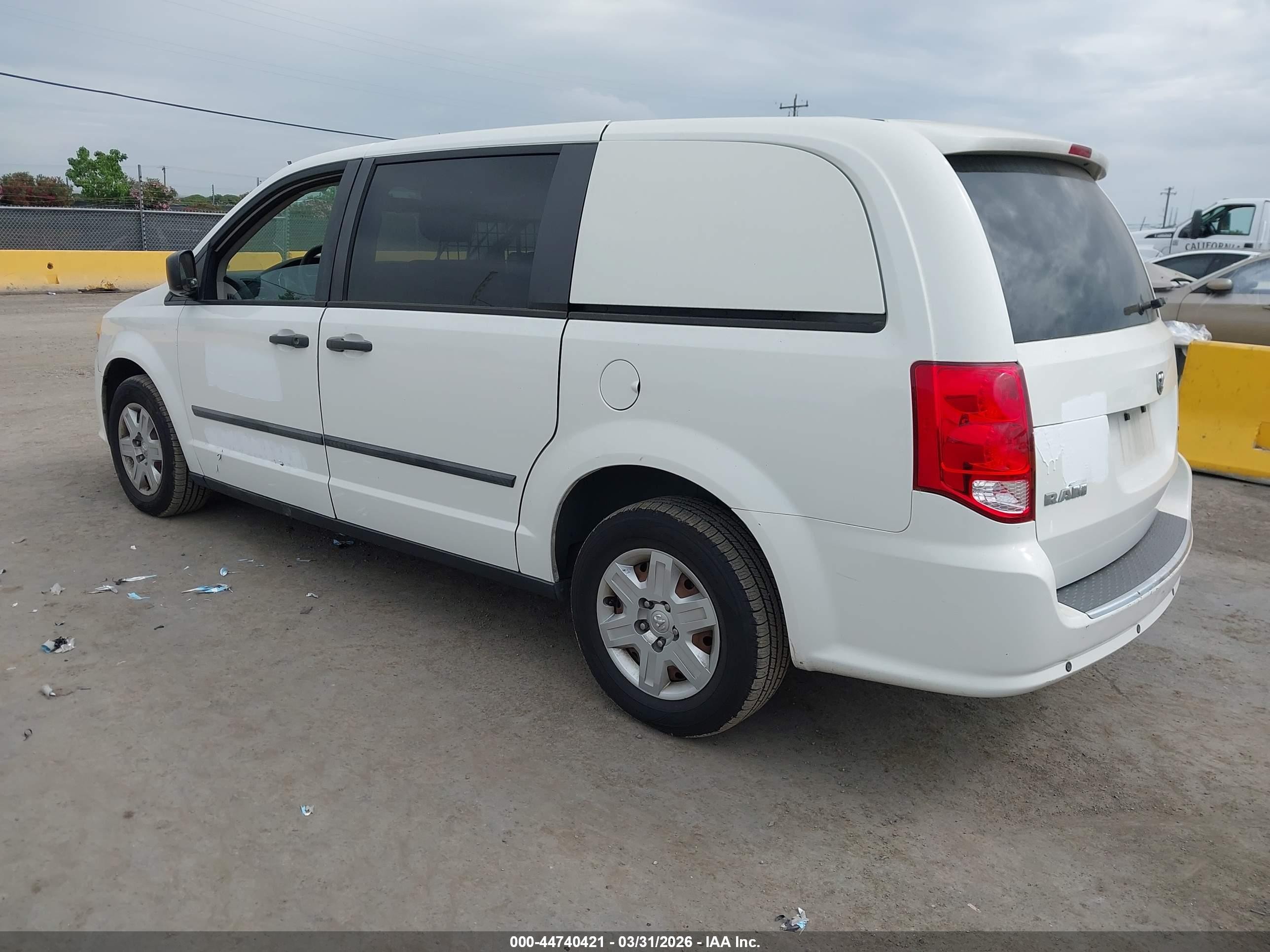 2013 Ram Cargo Tradesman White vin: 2C4JRGAG5DR680486