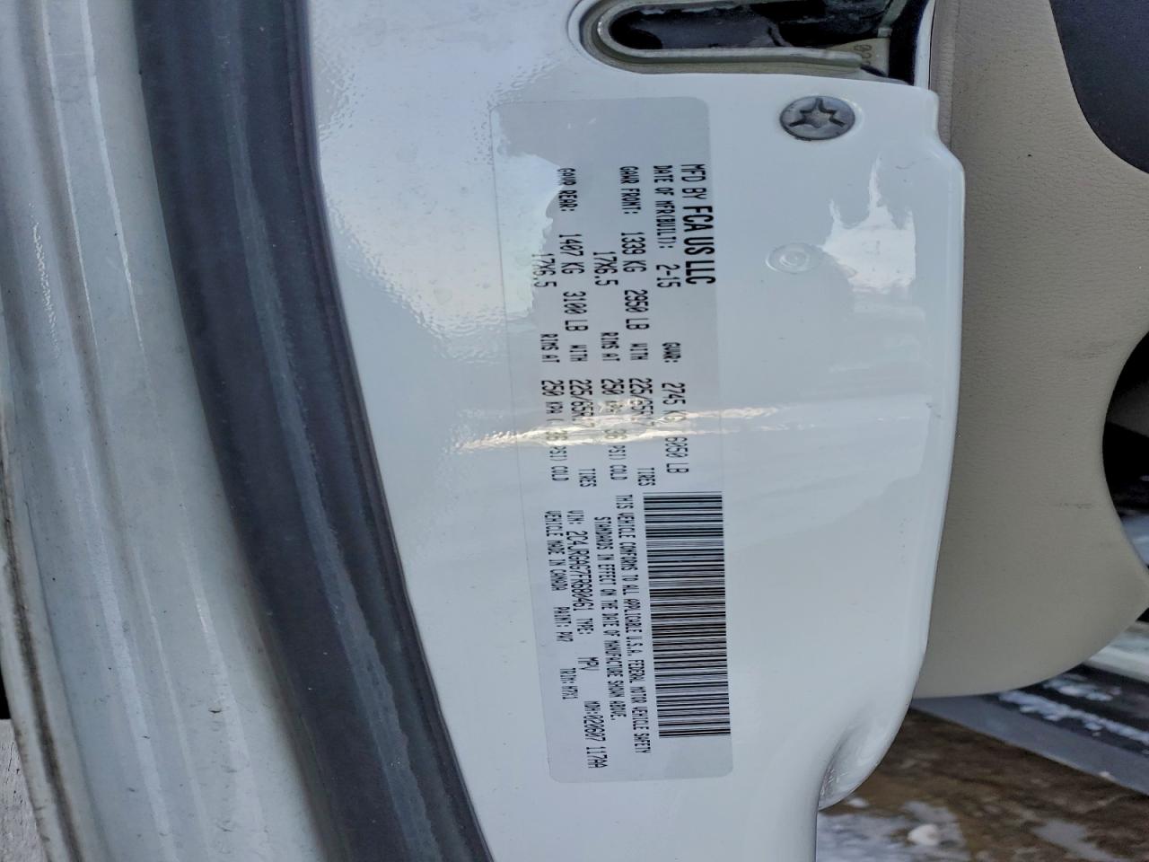 2015 Ram Tradesman White vin: 2C4JRGAG7FR680461