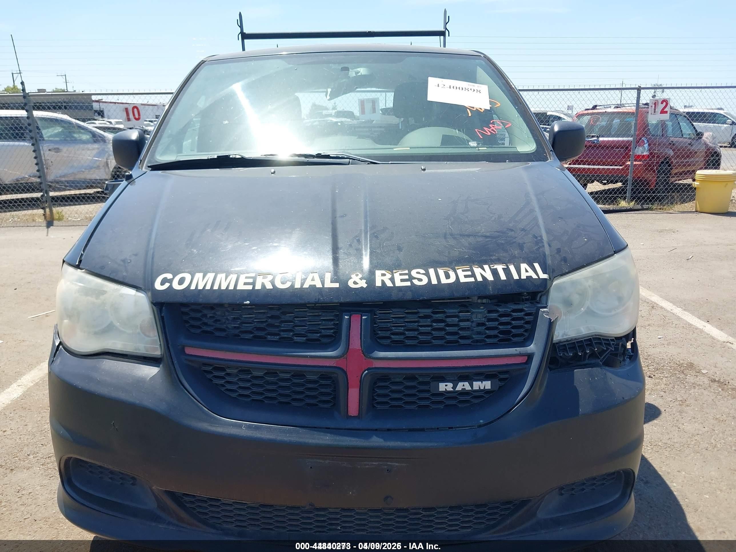 2013 Ram Cargo Tradesman Черный vin: 2C4JRGAG8DR727431