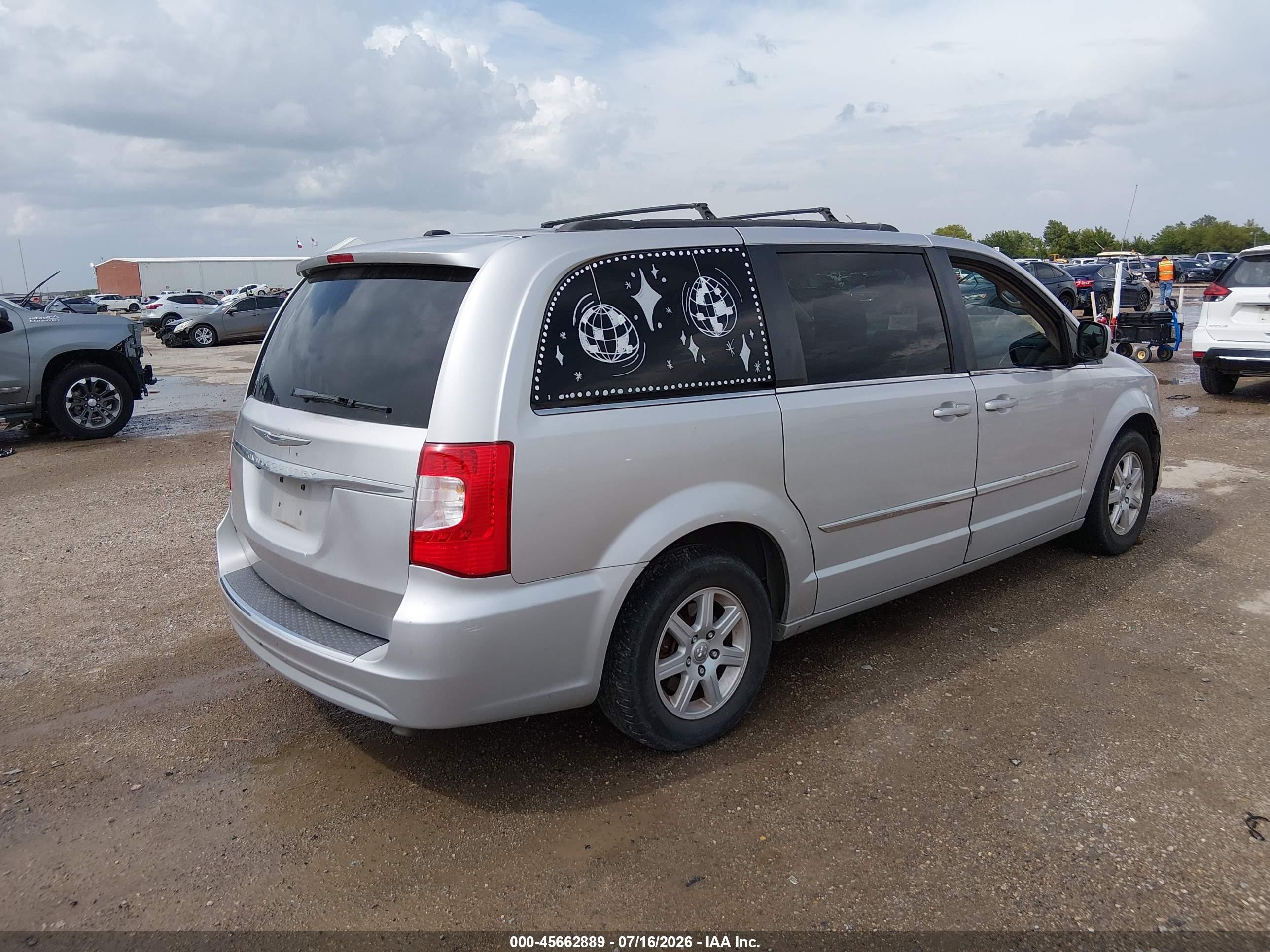 2012 Chrysler Town & Country Touring Серебряный vin: 2C4RC1BG0CR126061
