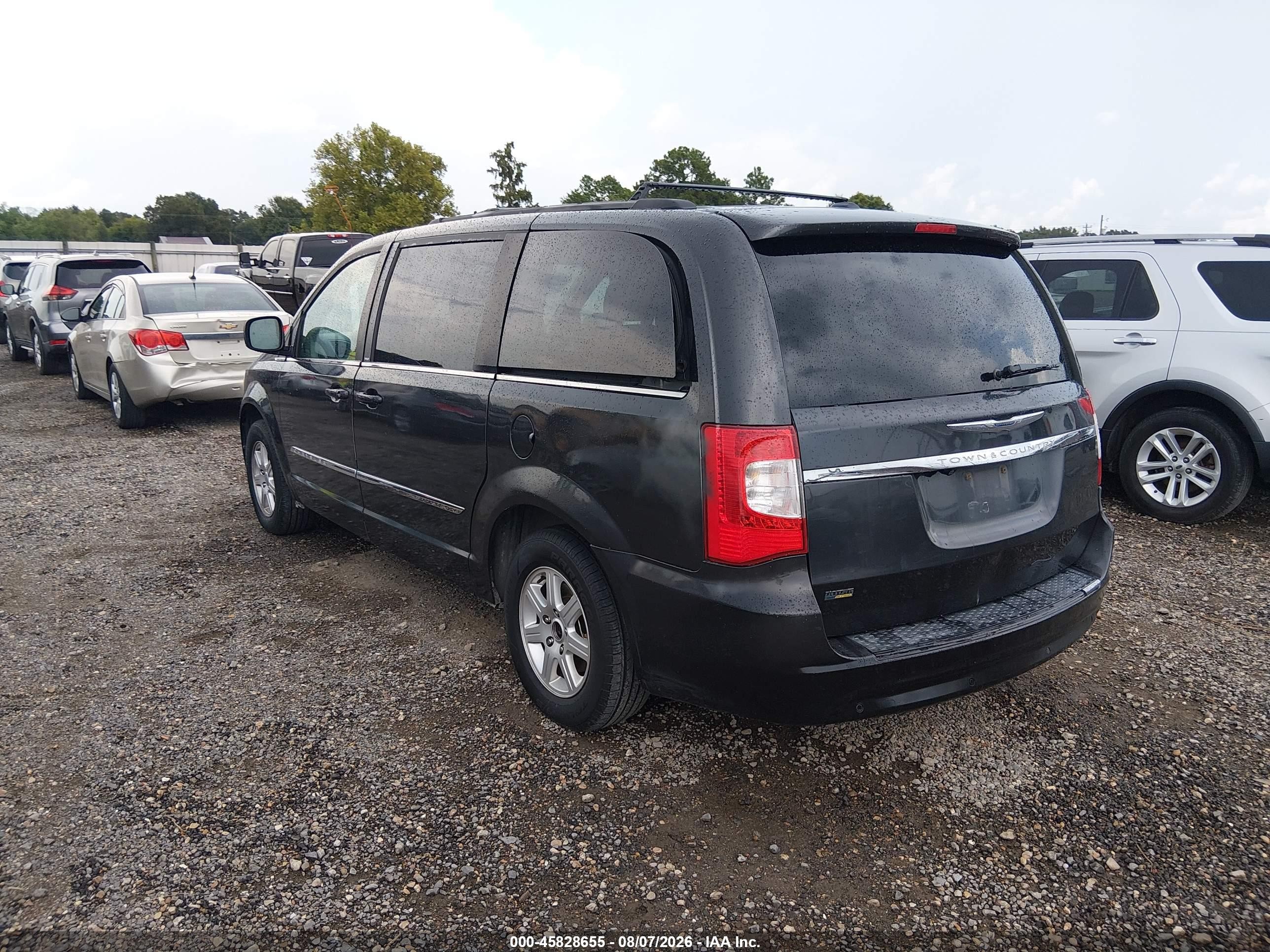 2012 Chrysler Town & Country Touring Black vin: 2C4RC1BG0CR162543