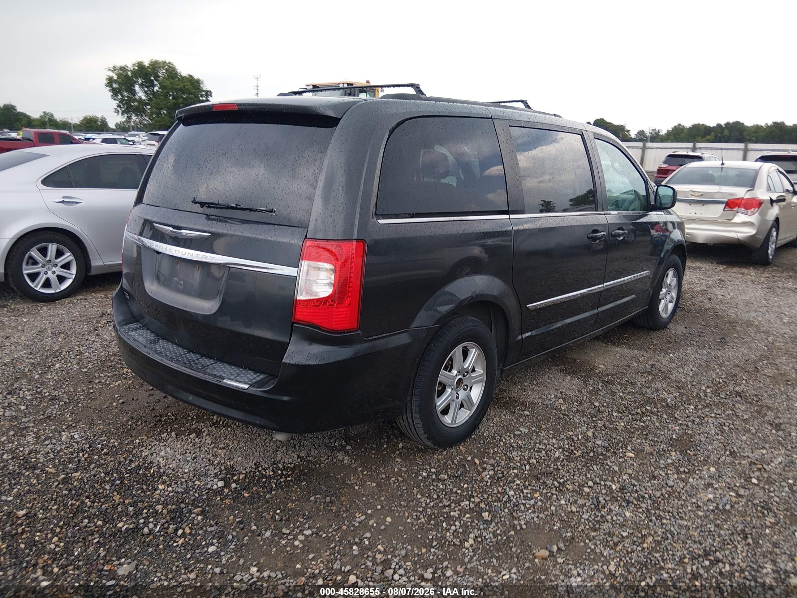 2012 Chrysler Town & Country Touring Black vin: 2C4RC1BG0CR162543