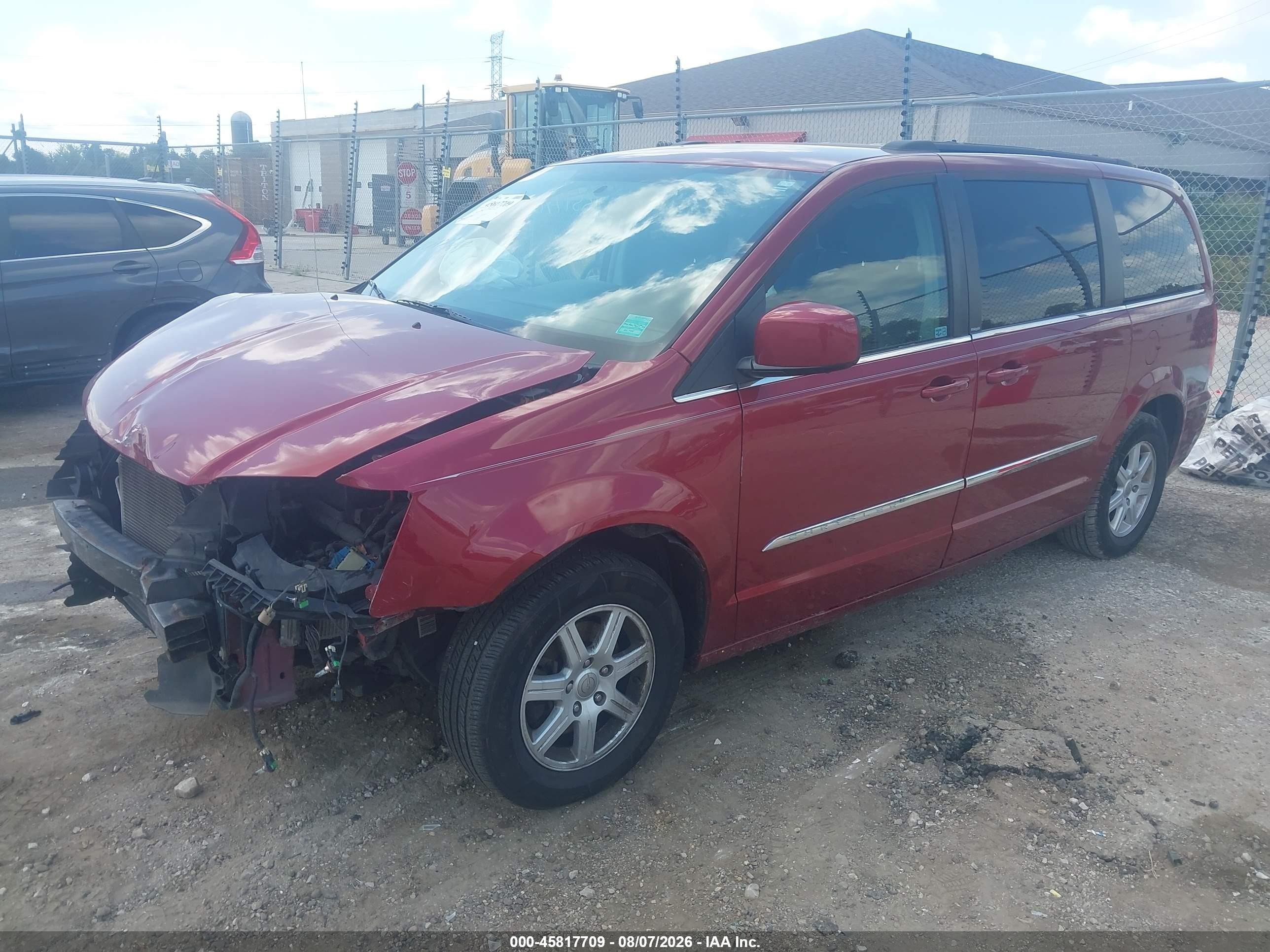 2012 Chrysler Town & Country Touring Красный vin: 2C4RC1BG0CR189550