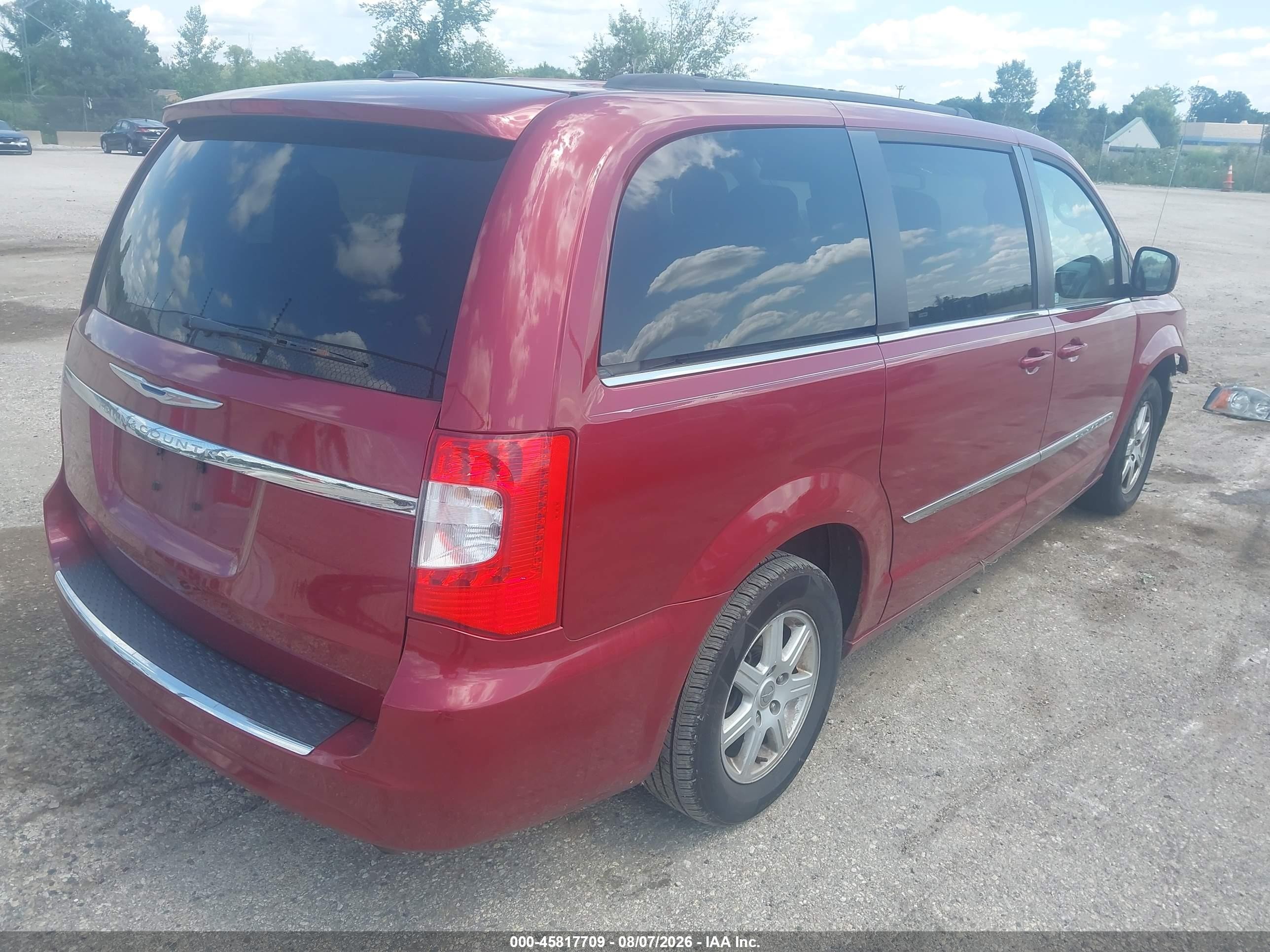2012 Chrysler Town & Country Touring Красный vin: 2C4RC1BG0CR189550