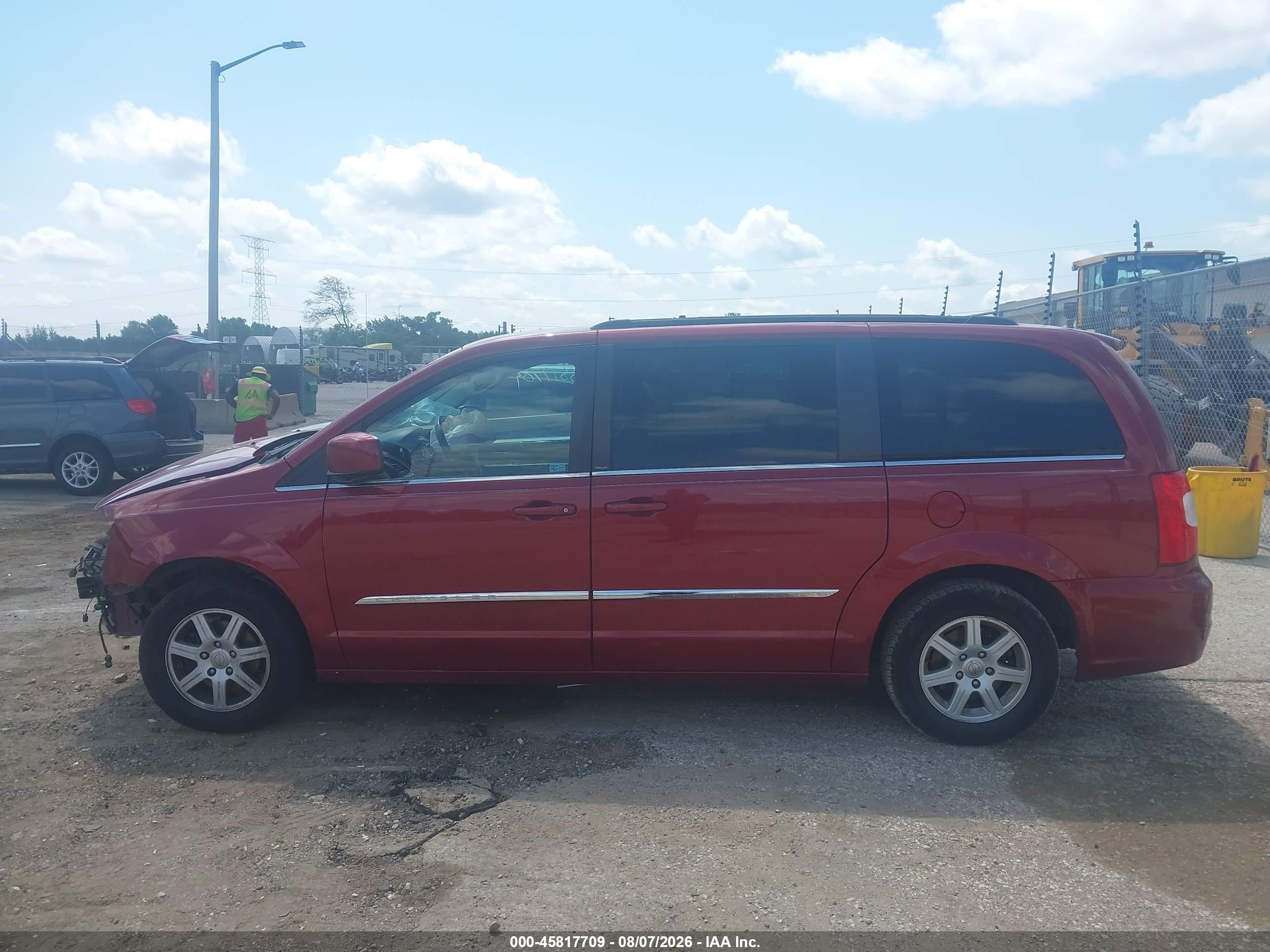 2012 Chrysler Town & Country Touring Красный vin: 2C4RC1BG0CR189550