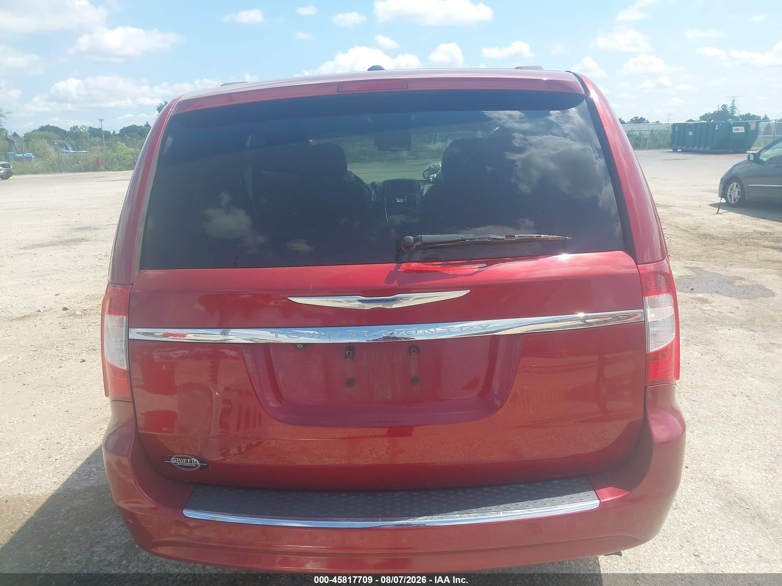 2012 Chrysler Town & Country Touring Красный vin: 2C4RC1BG0CR189550