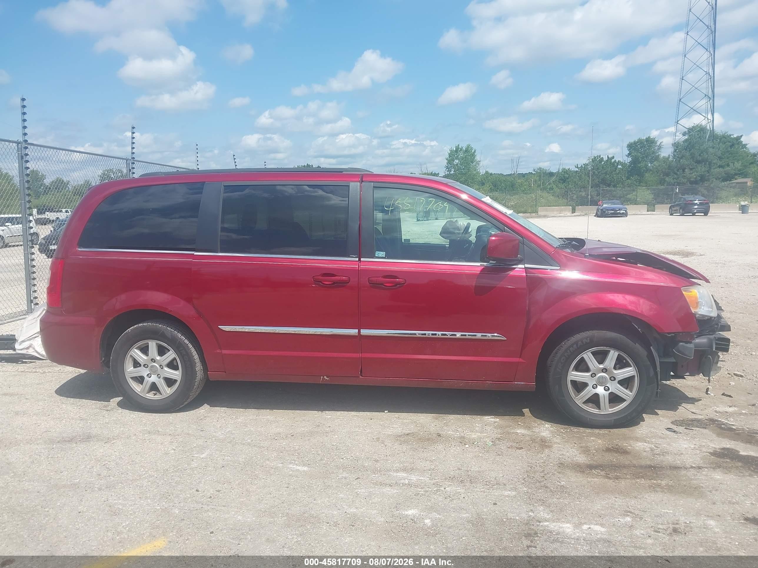 2012 Chrysler Town & Country Touring Красный vin: 2C4RC1BG0CR189550