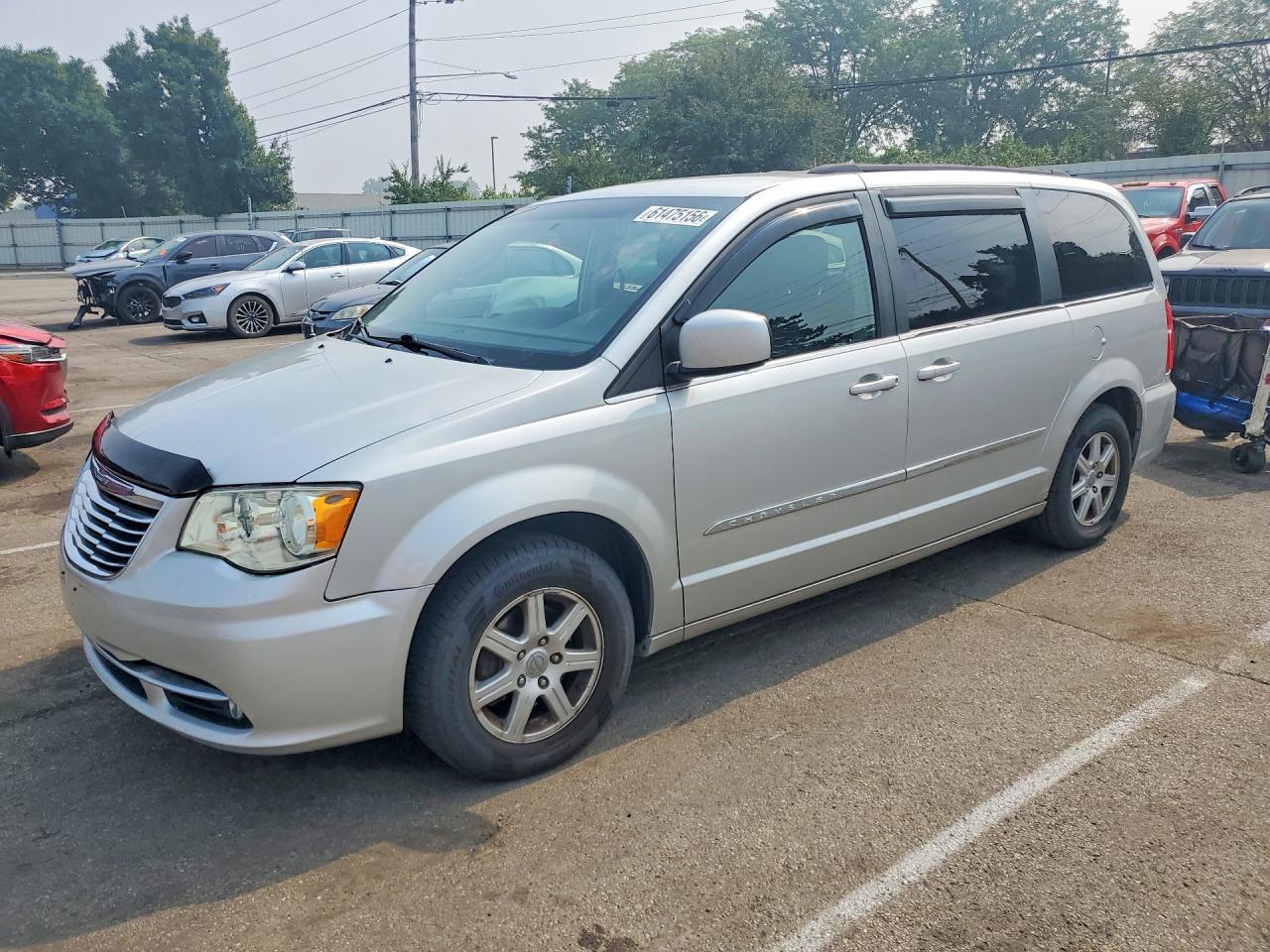 2012 Chrysler Town & Country Touring Silver vin: 2C4RC1BG0CR212504