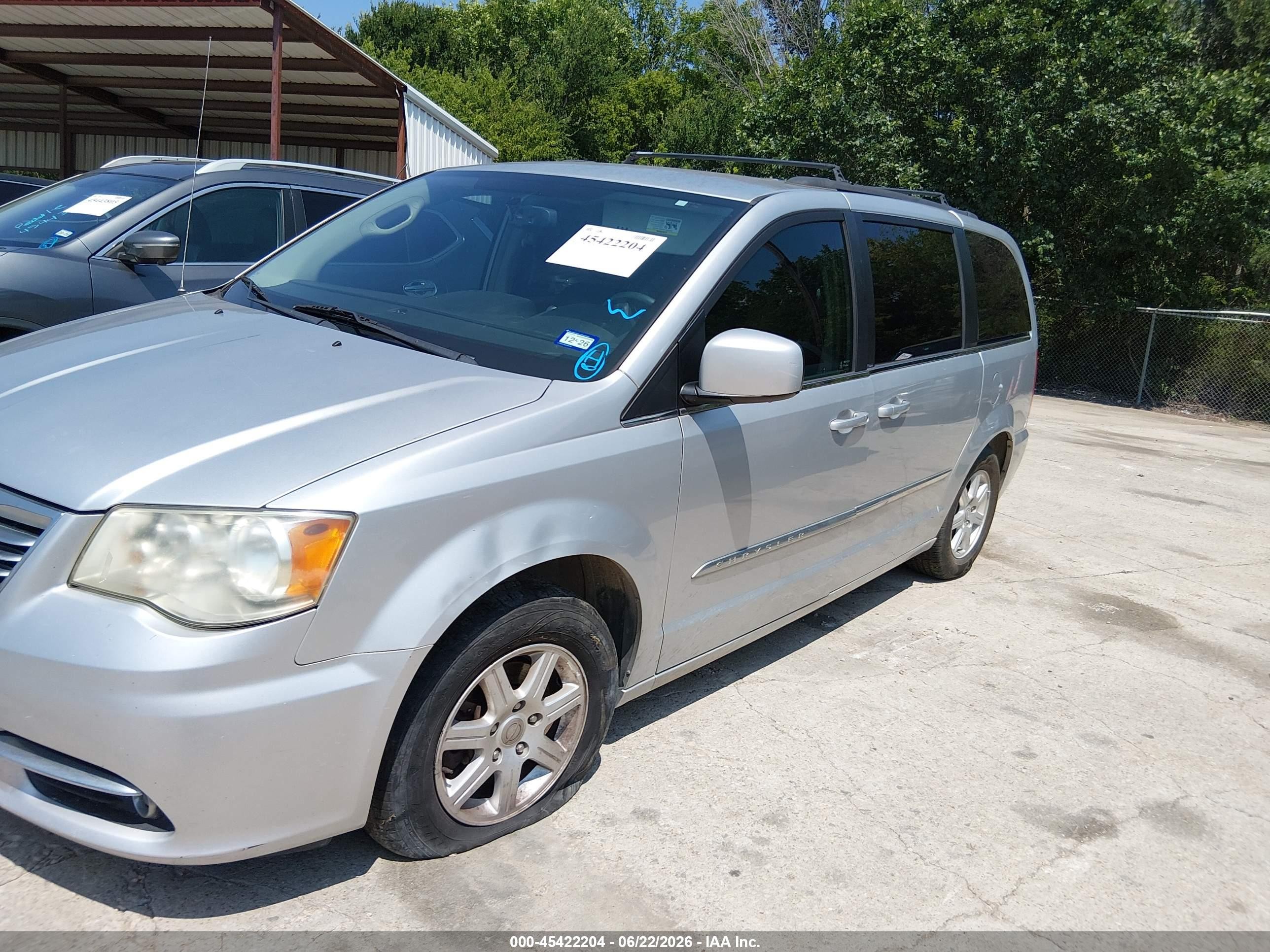 2012 Chrysler Town & Country Touring Silver vin: 2C4RC1BG0CR305040