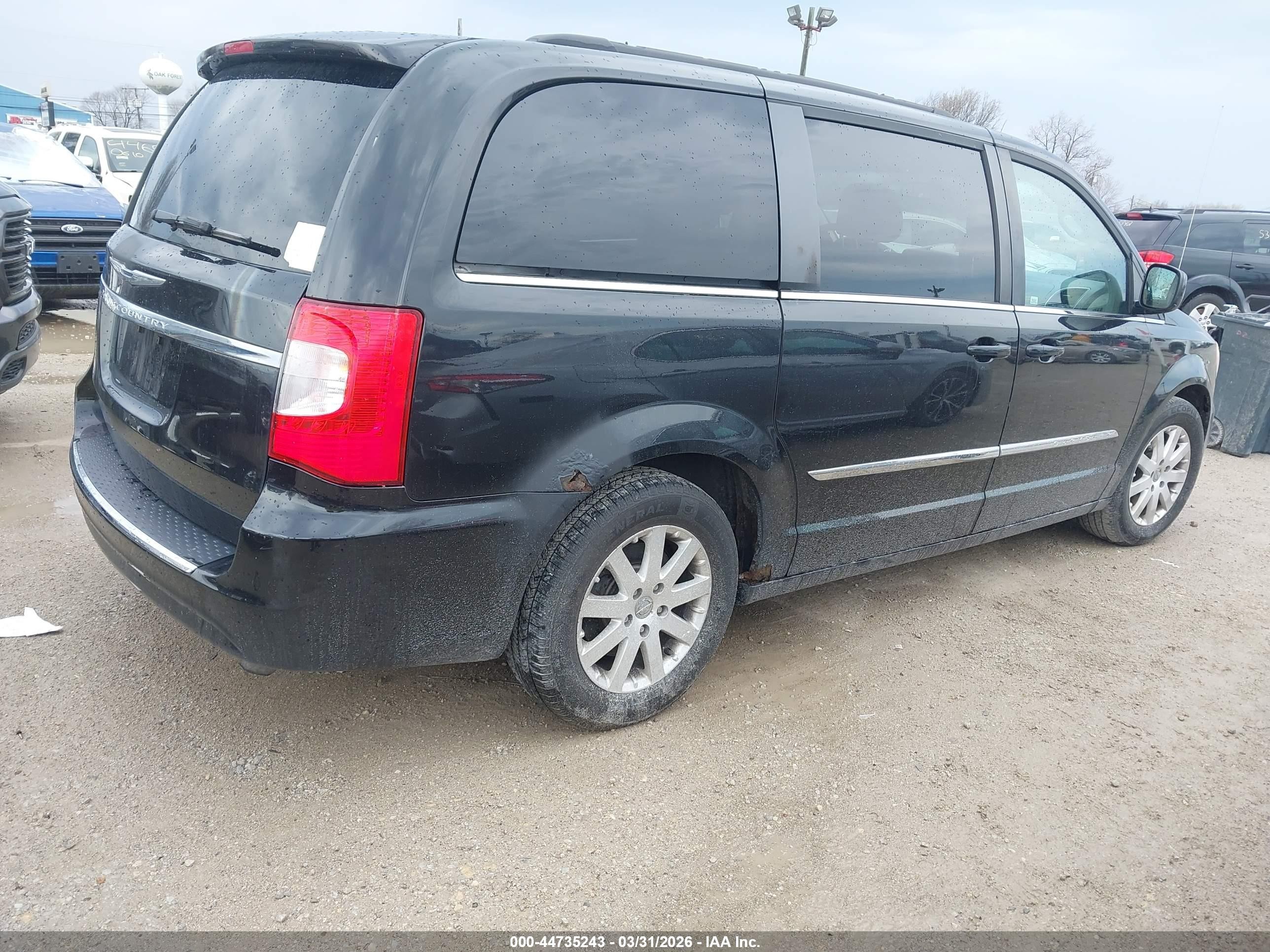 2013 Chrysler Town & Country Touring Черный vin: 2C4RC1BG0DR540023
