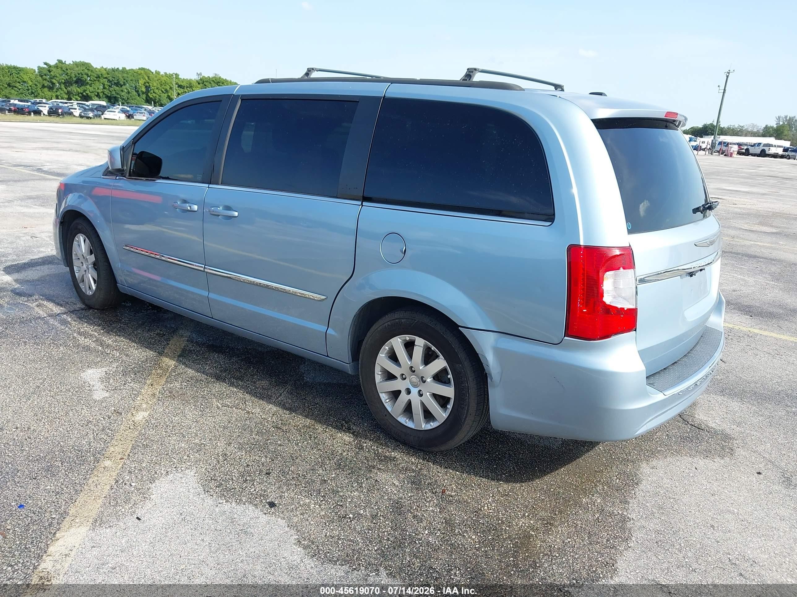 2013 Chrysler Town & Country Touring Light Blue vin: 2C4RC1BG0DR540331