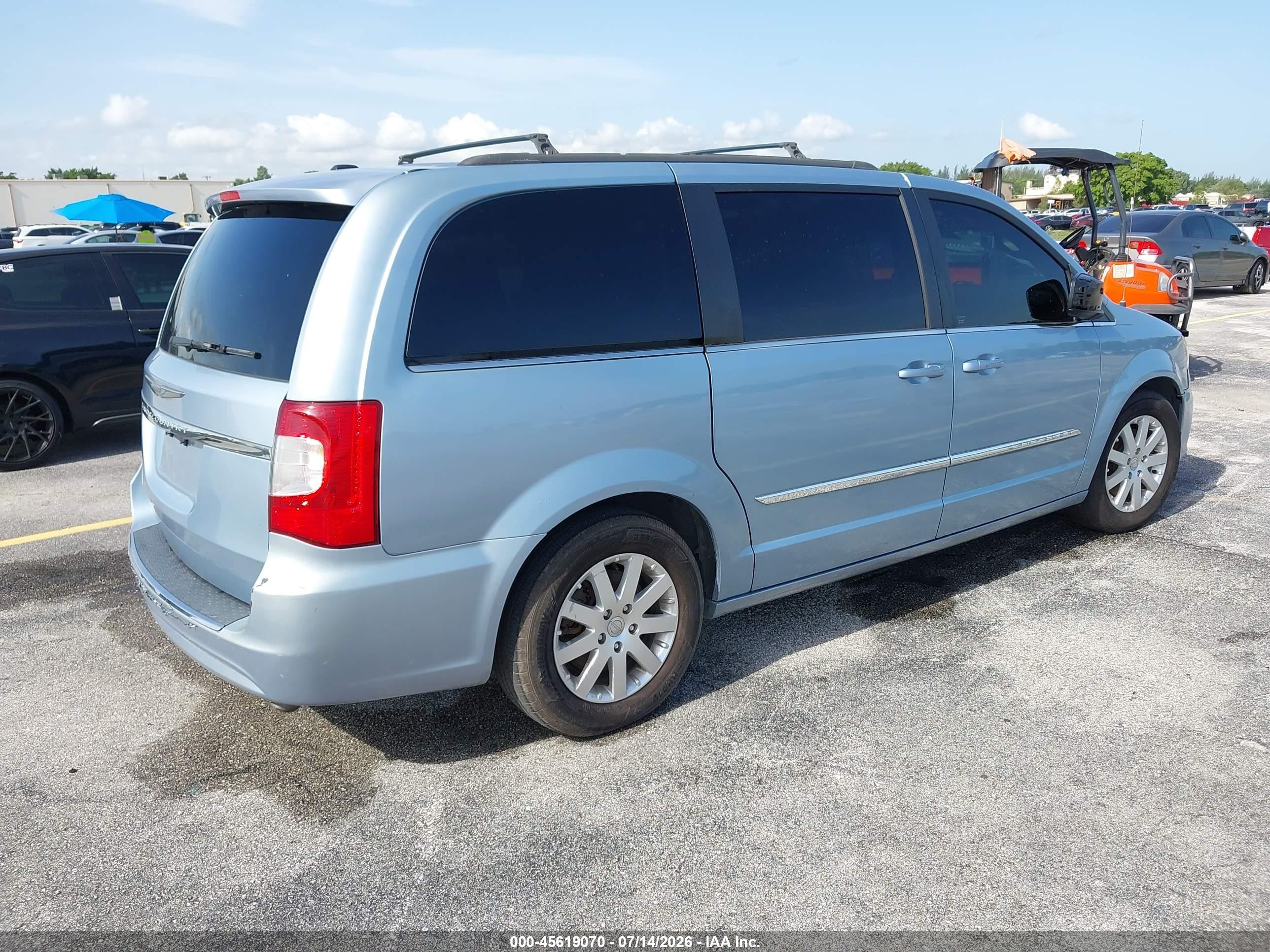 2013 Chrysler Town & Country Touring Light Blue vin: 2C4RC1BG0DR540331