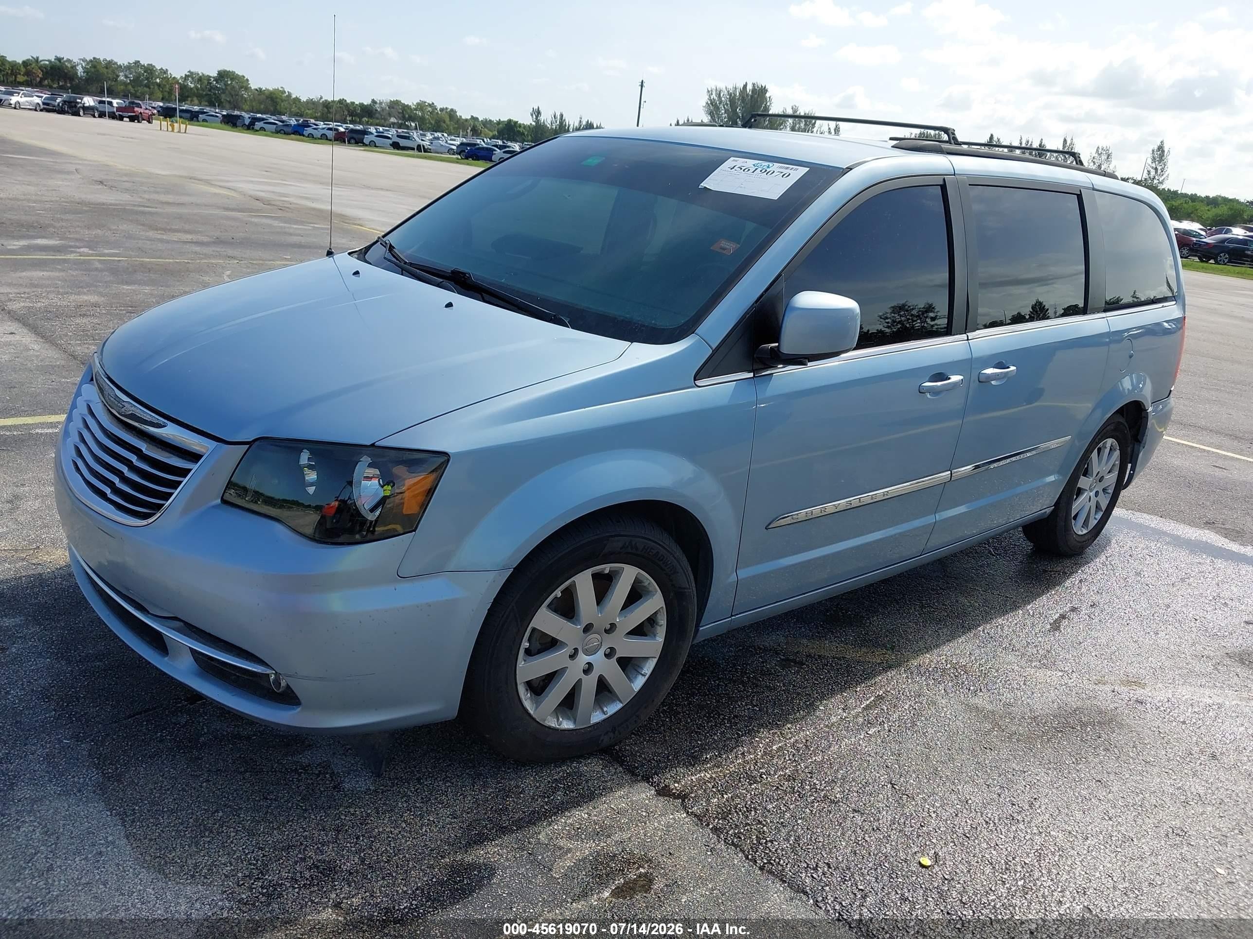 2013 Chrysler Town & Country Touring Light Blue vin: 2C4RC1BG0DR540331