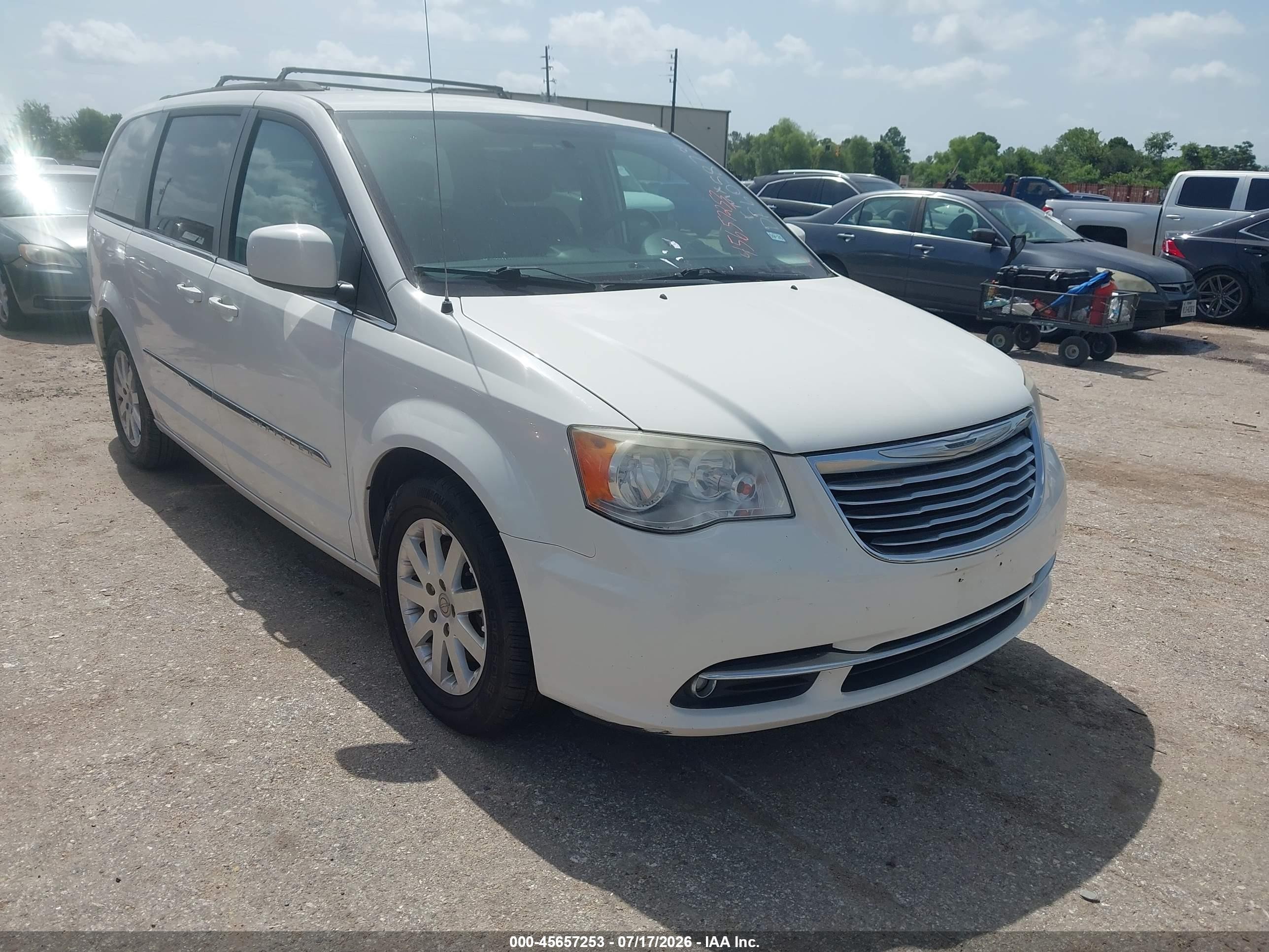 2013 Chrysler Town & Country Touring Белый vin: 2C4RC1BG0DR605873