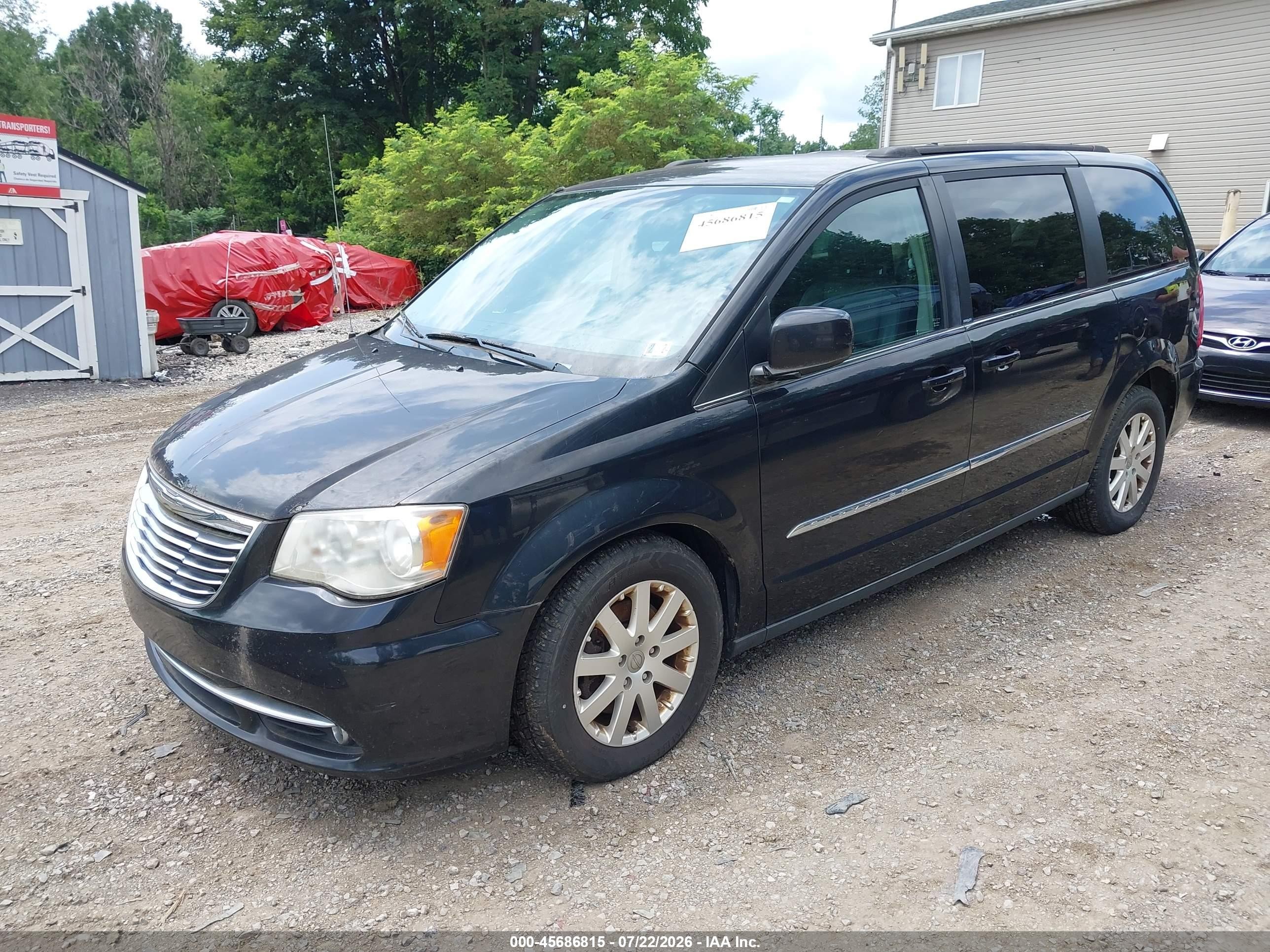 2013 Chrysler Town & Country Touring Black vin: 2C4RC1BG0DR766756