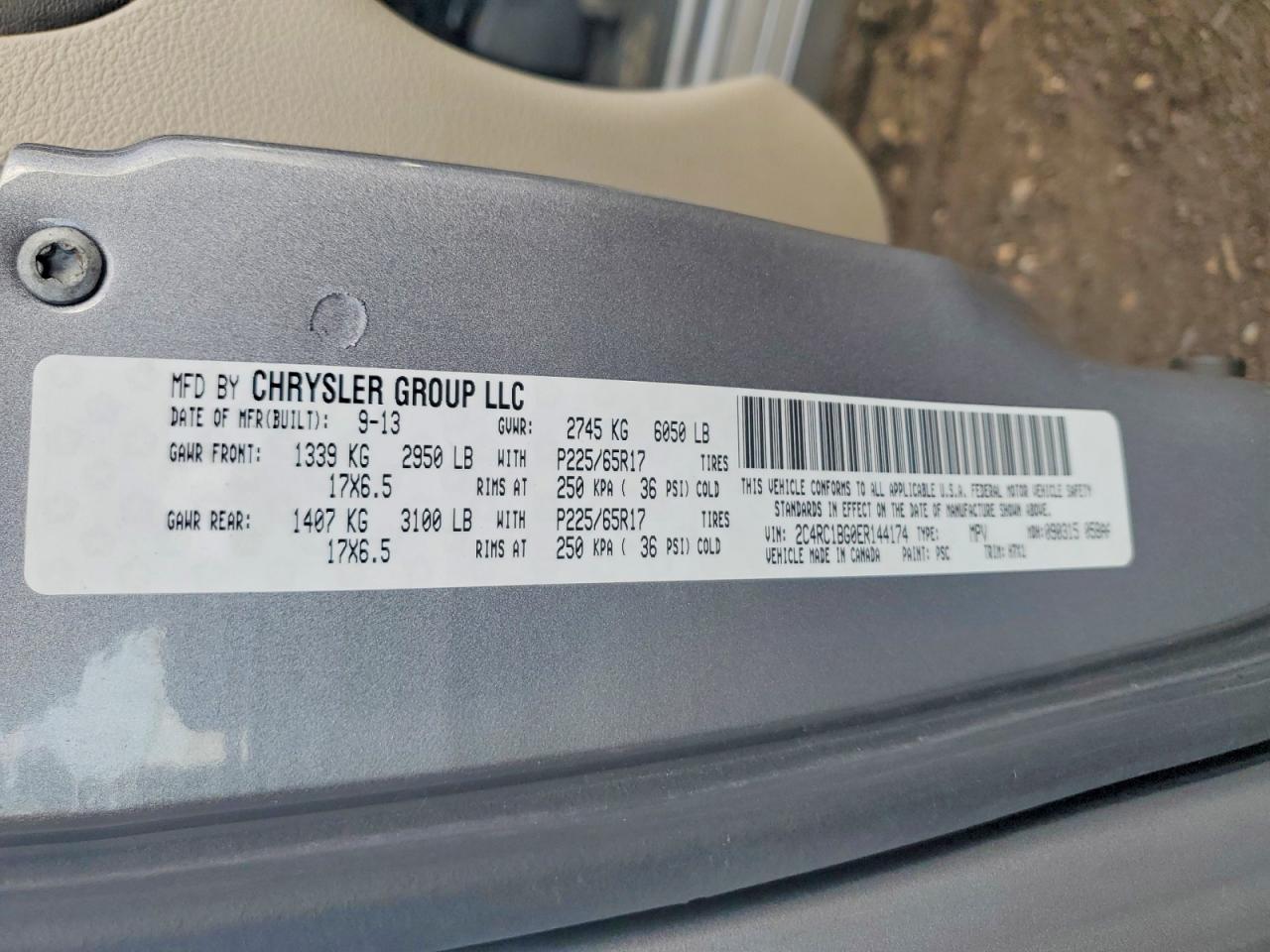 2014 Chrysler Town & Country Touring Серебряный vin: 2C4RC1BG0ER144174
