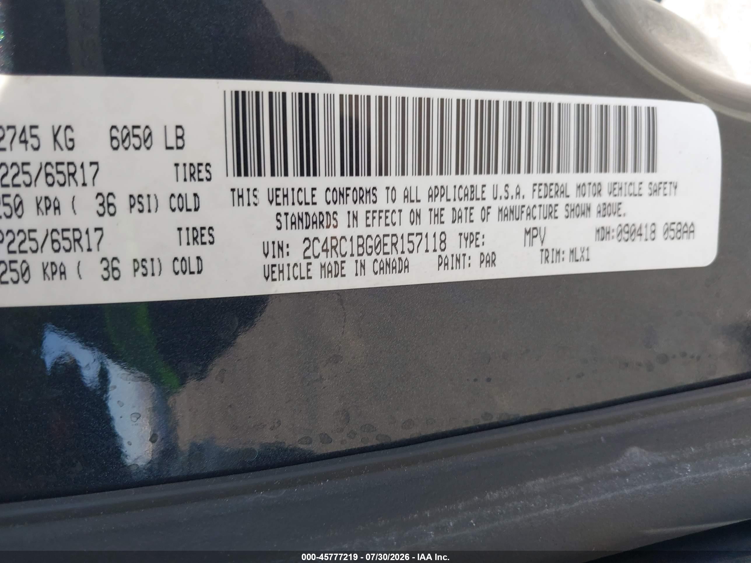 2014 Chrysler Town & Country Touring Синий vin: 2C4RC1BG0ER157118