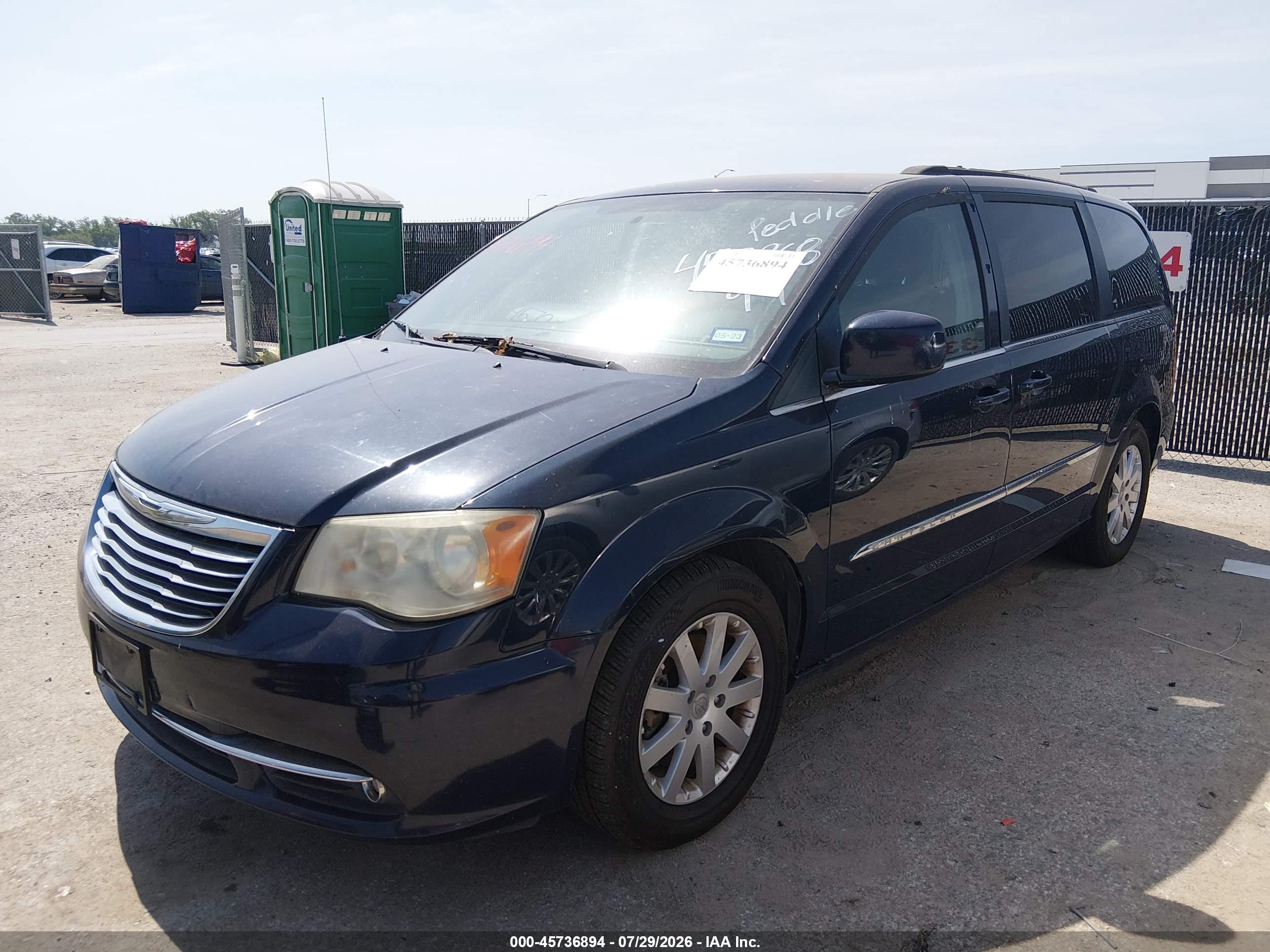 2014 Chrysler Town & Country Touring Синий vin: 2C4RC1BG0ER208763