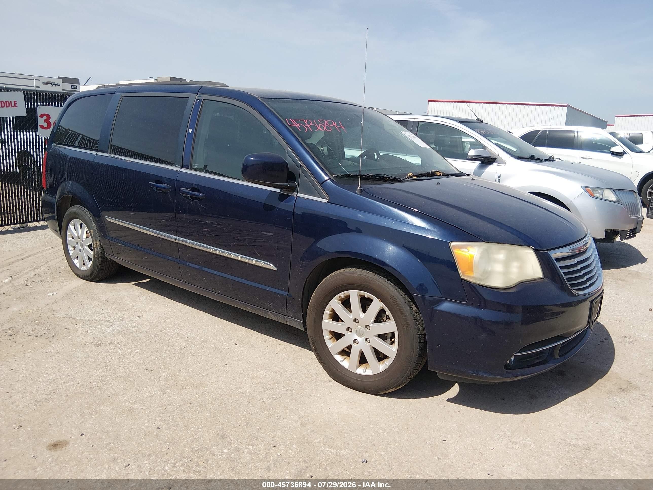 2014 Chrysler Town & Country Touring Синий vin: 2C4RC1BG0ER208763