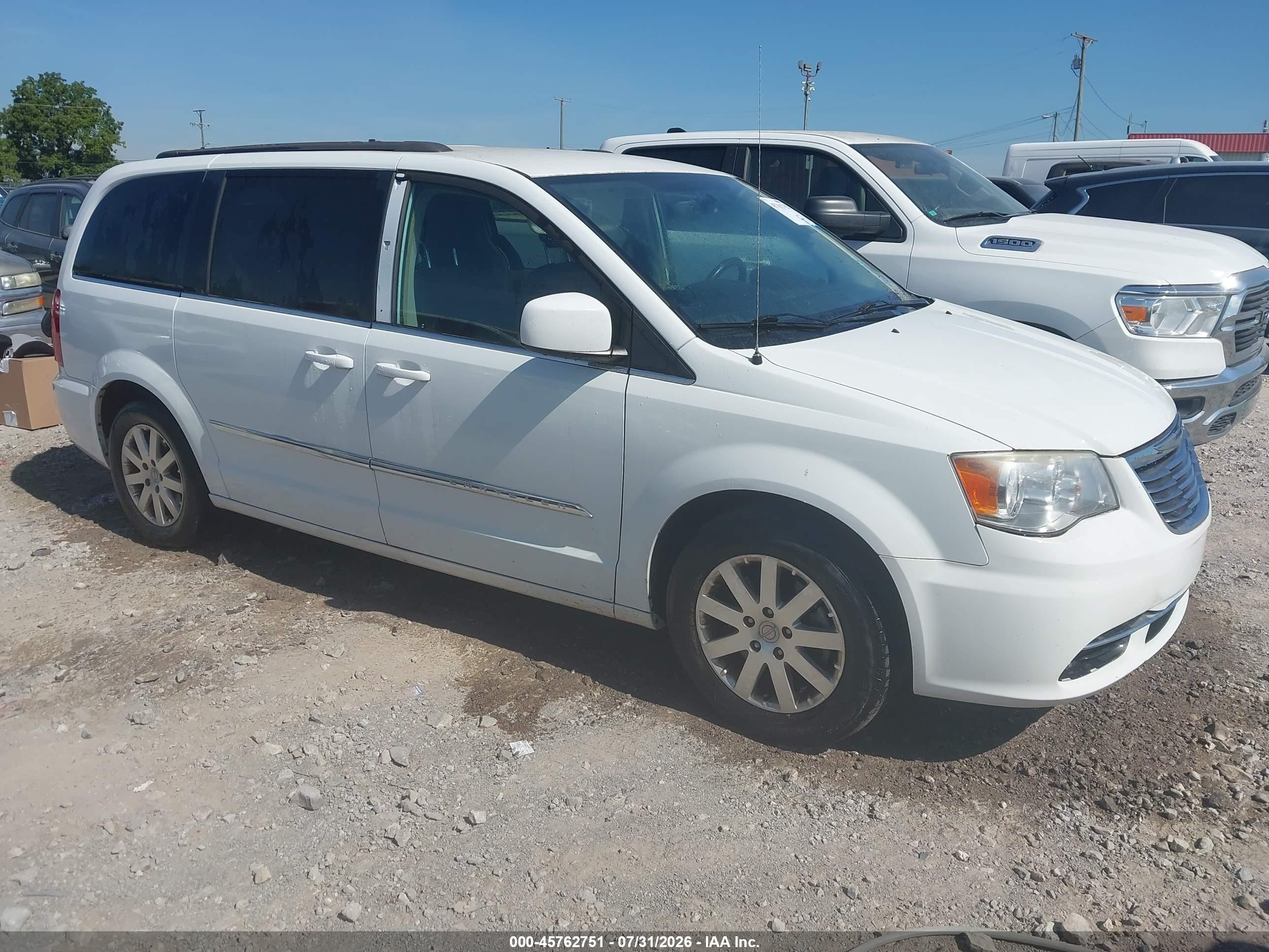 2014 Chrysler Town & Country Touring Белый vin: 2C4RC1BG0ER443776