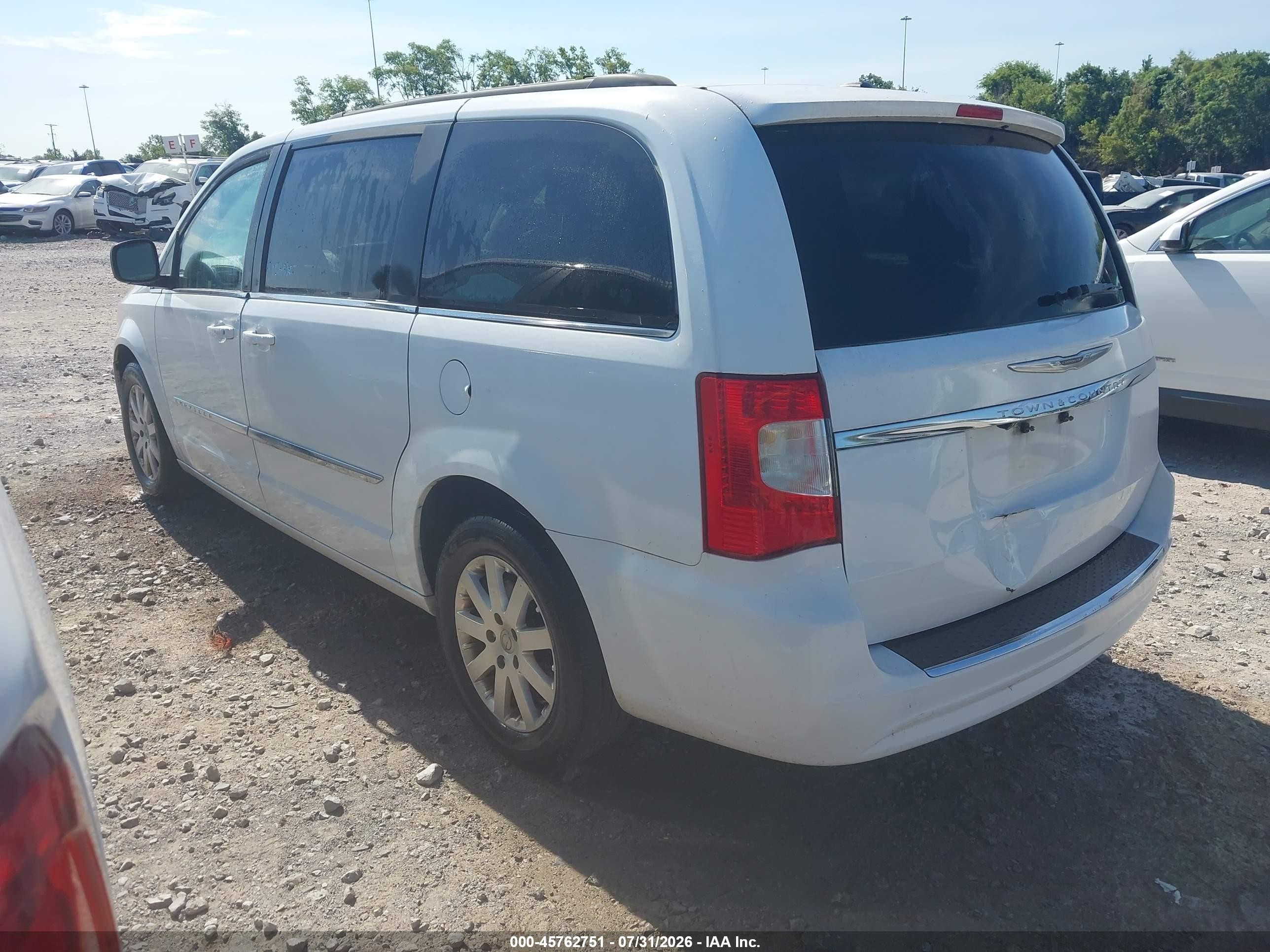2014 Chrysler Town & Country Touring White vin: 2C4RC1BG0ER443776