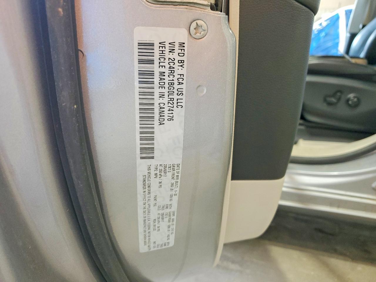 2020 Chrysler Pacifica Touring L Silver vin: 2C4RC1BG0LR274176