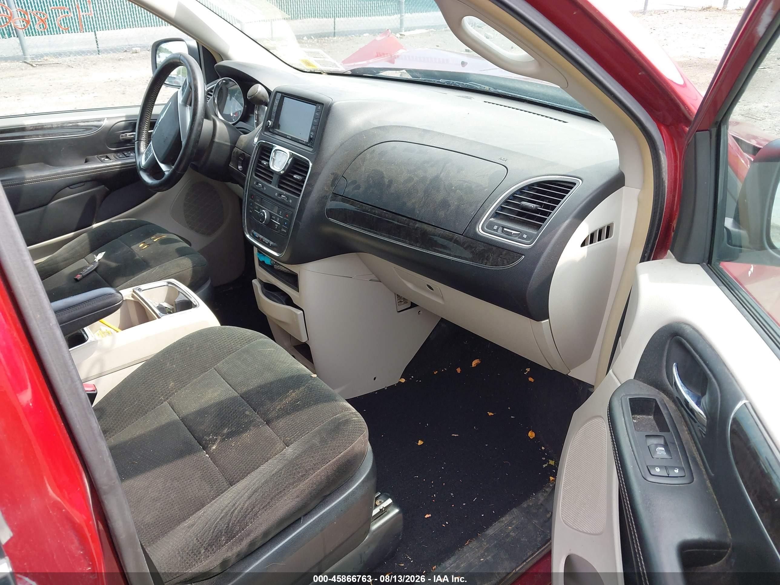2012 Chrysler Town & Country Touring Красный vin: 2C4RC1BG1CR117109