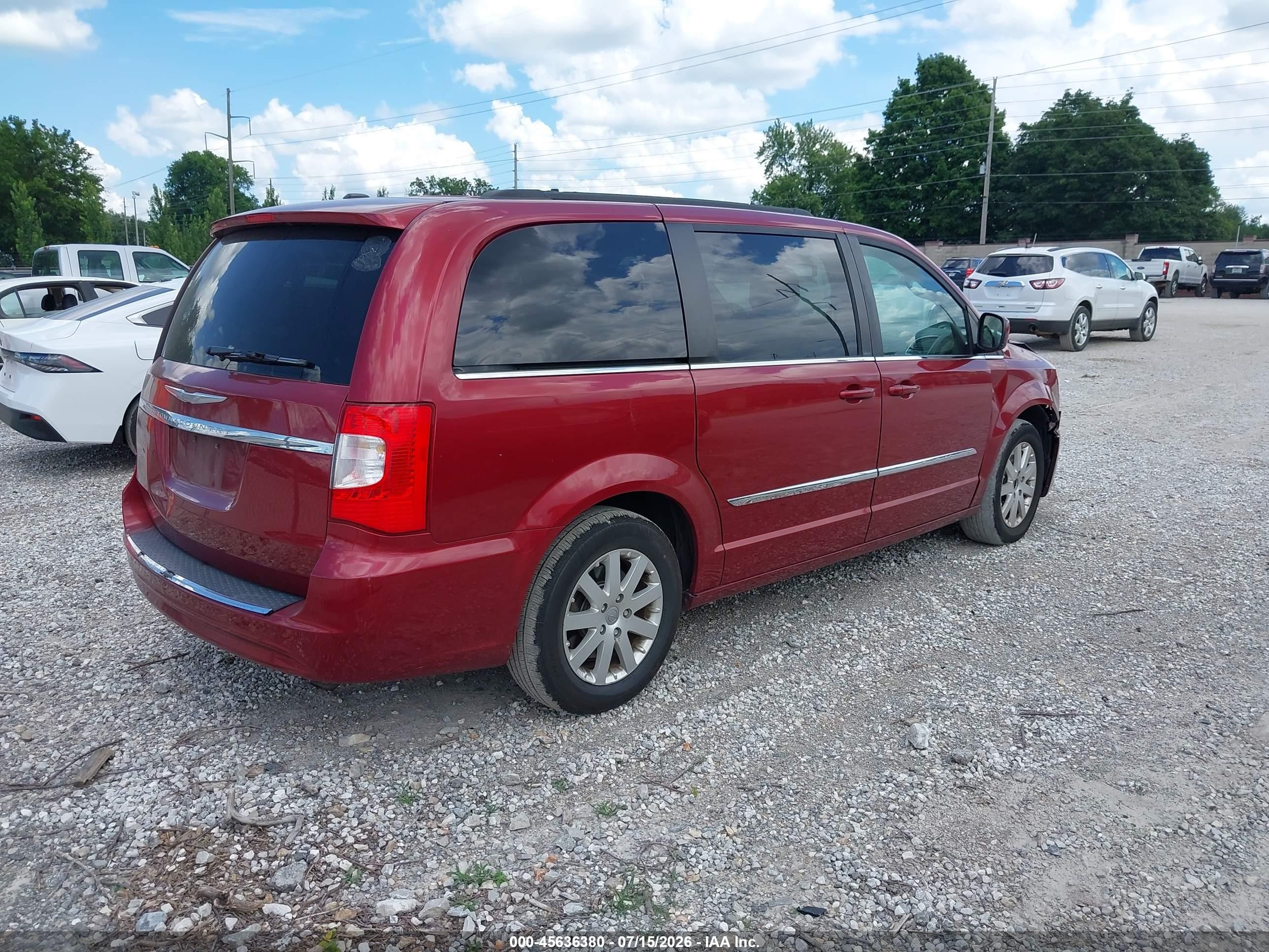 2012 Chrysler Town & Country Touring Red vin: 2C4RC1BG1CR175284