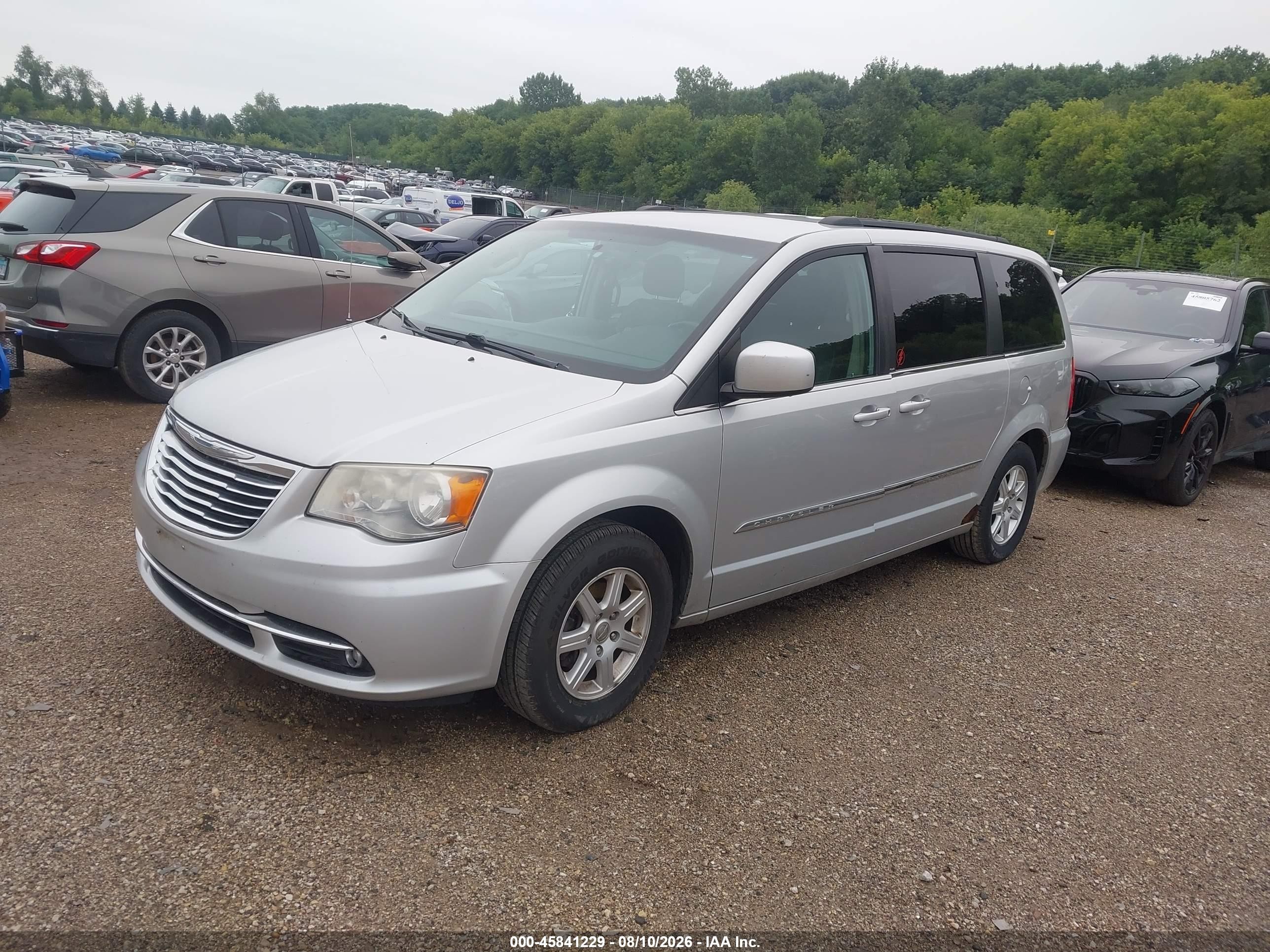 2012 Chrysler Town & Country Touring Серебряный vin: 2C4RC1BG1CR293299