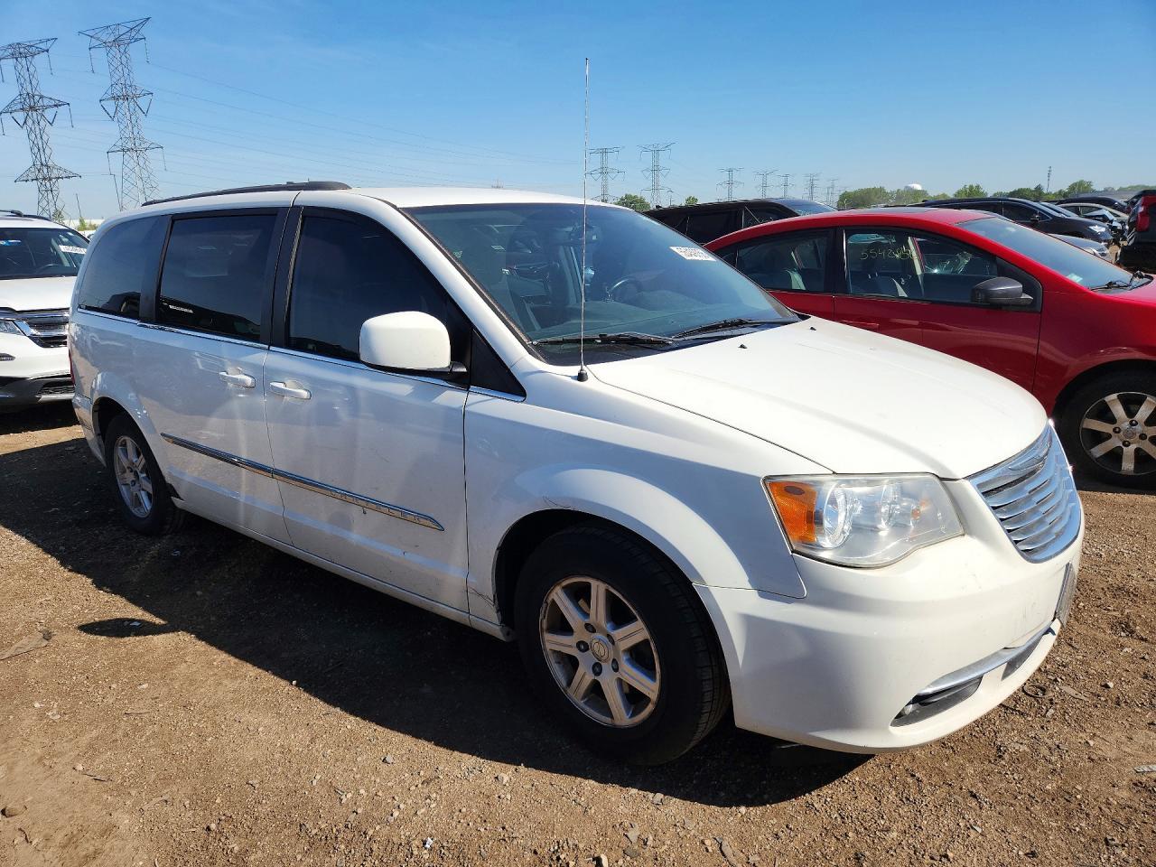 2013 Chrysler Town & Country Touring White vin: 2C4RC1BG1DR529404