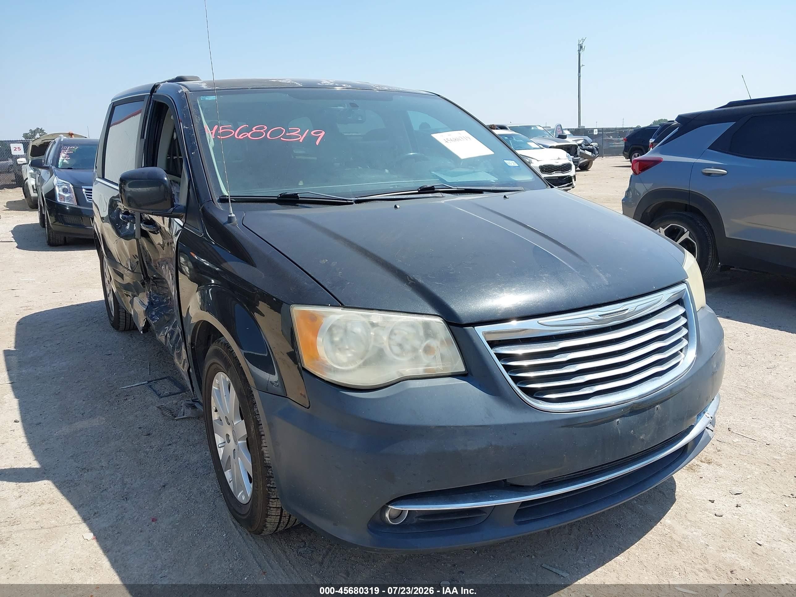 2013 Chrysler Town & Country Touring Black vin: 2C4RC1BG1DR722992
