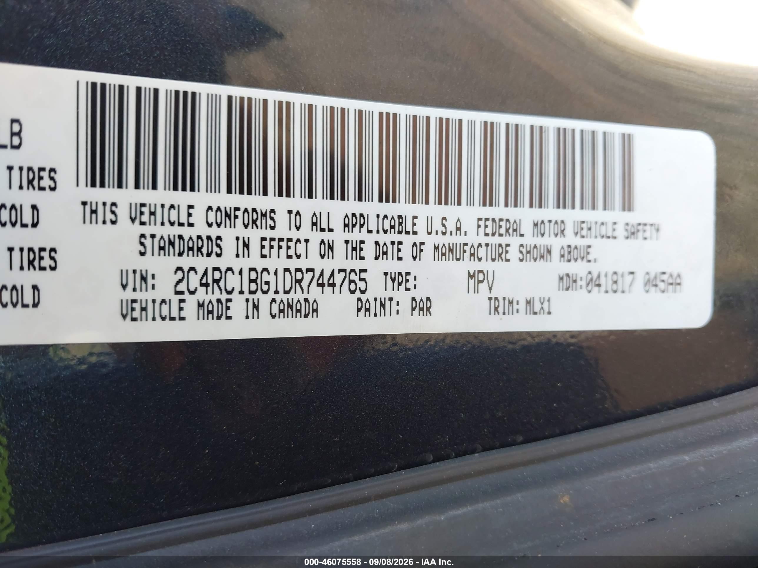 2013 Chrysler Town & Country Touring Navy vin: 2C4RC1BG1DR744765