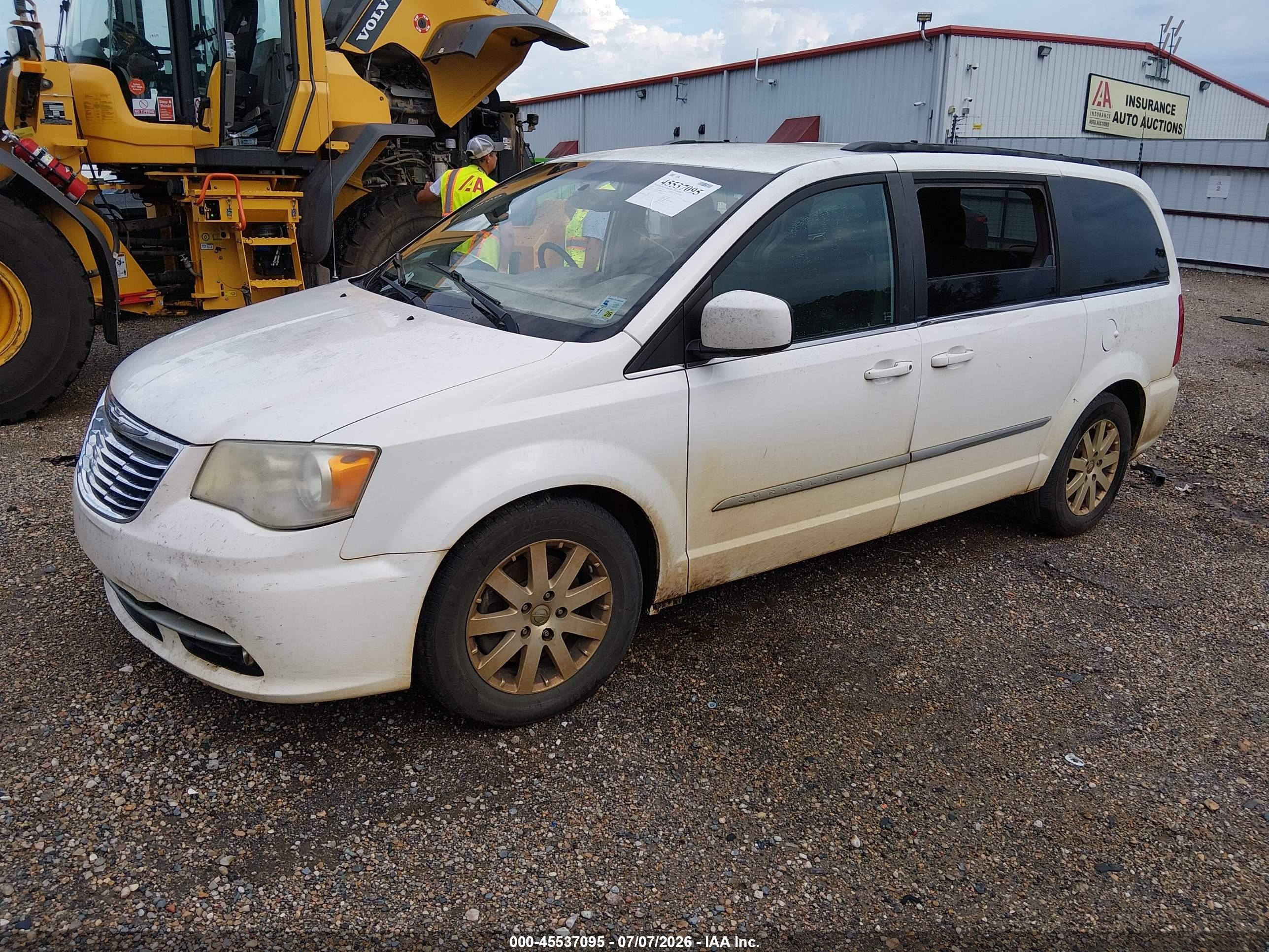 2013 Chrysler Town & Country Touring Белый vin: 2C4RC1BG1DR755264