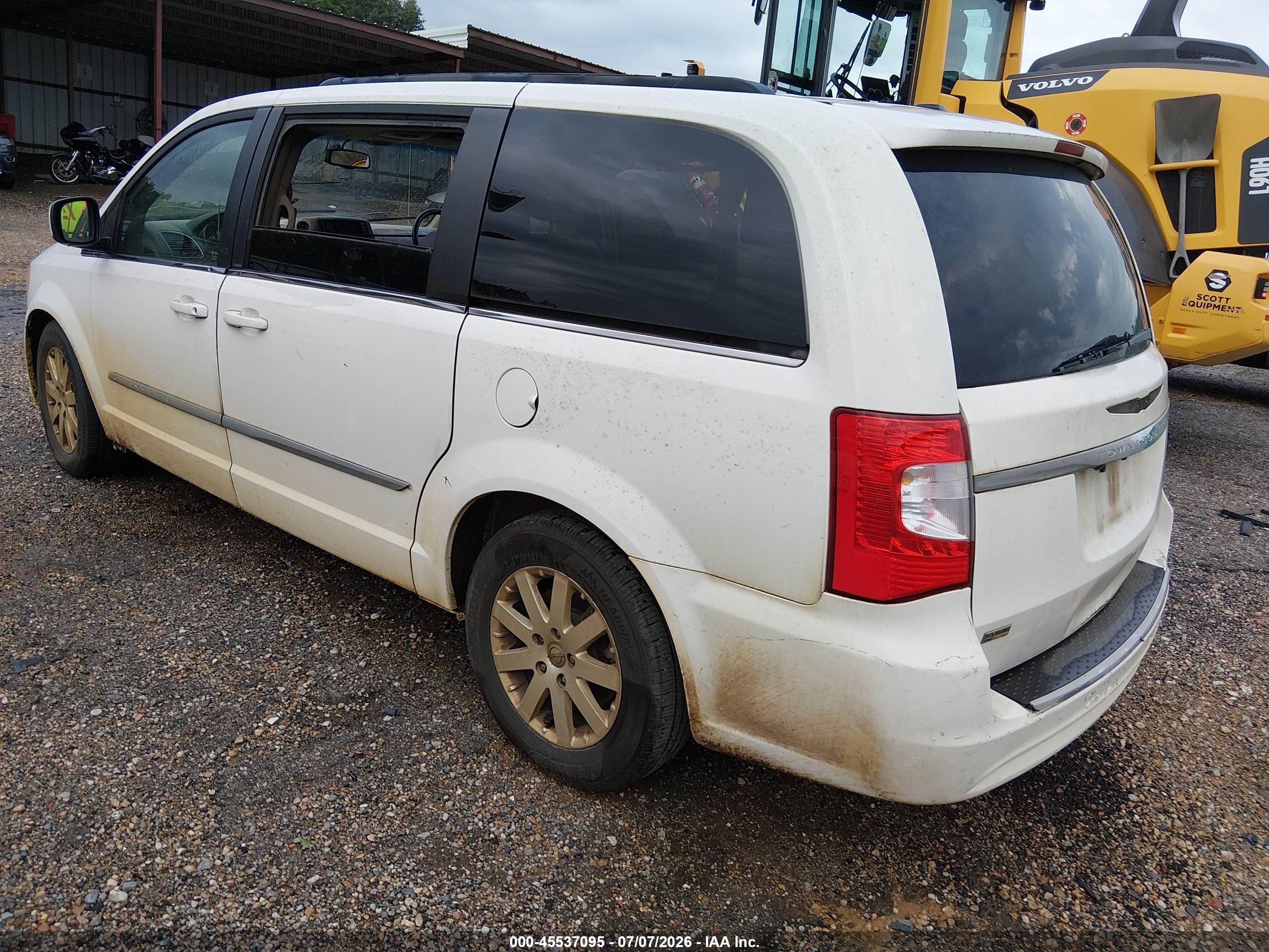 2013 Chrysler Town & Country Touring Белый vin: 2C4RC1BG1DR755264