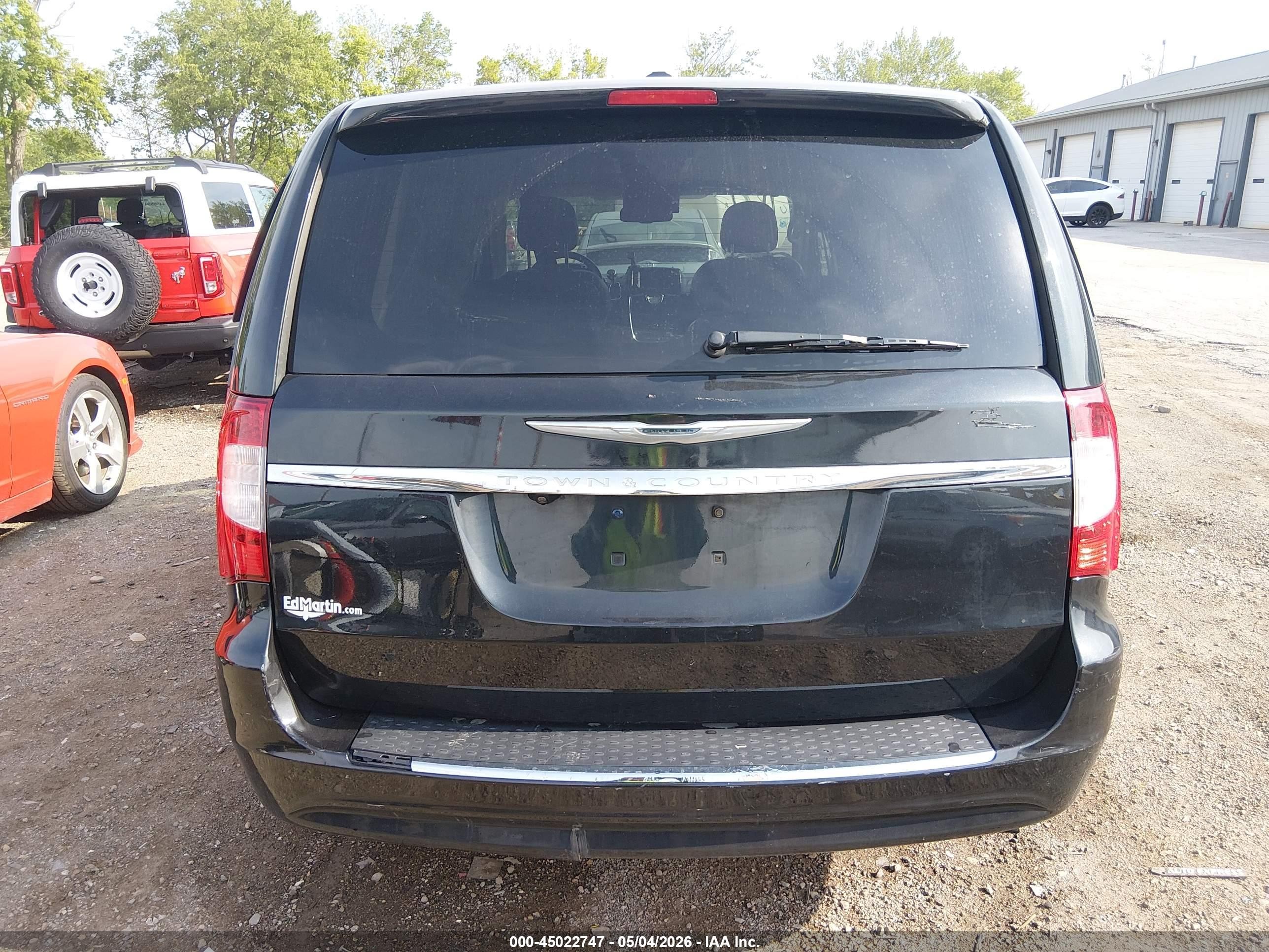 2013 Chrysler Town & Country Touring Black vin: 2C4RC1BG1DR809372