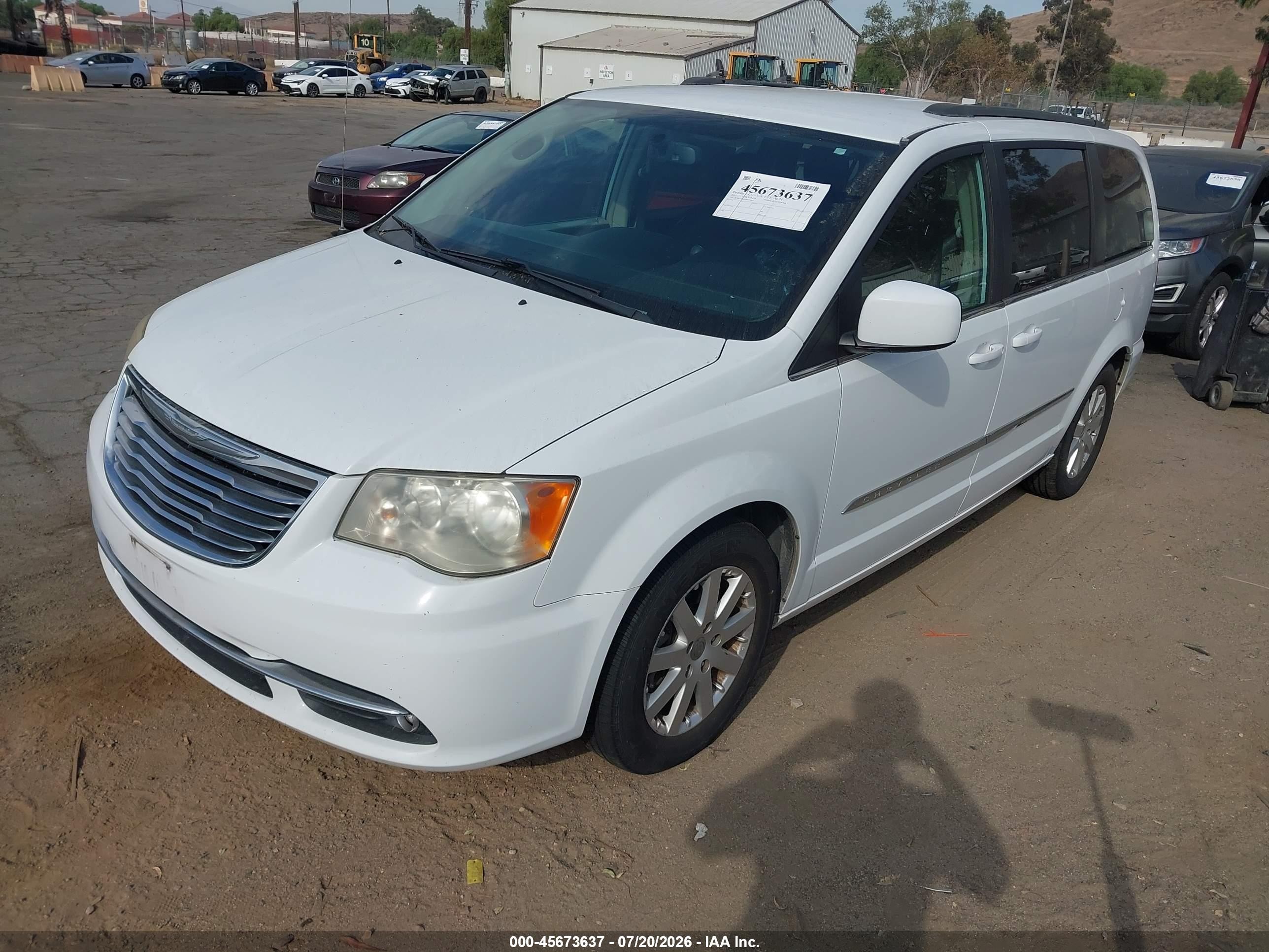 2013 Chrysler Town & Country Touring Белый vin: 2C4RC1BG1DR815365