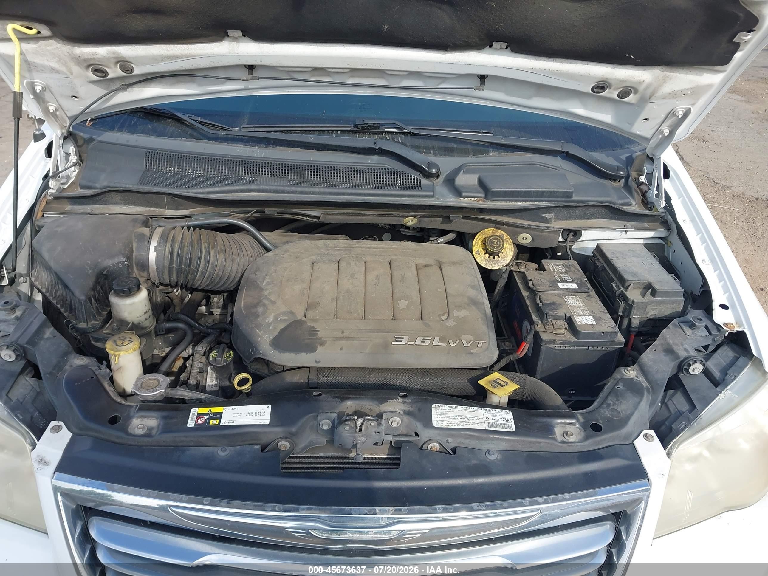 2013 Chrysler Town & Country Touring Белый vin: 2C4RC1BG1DR815365