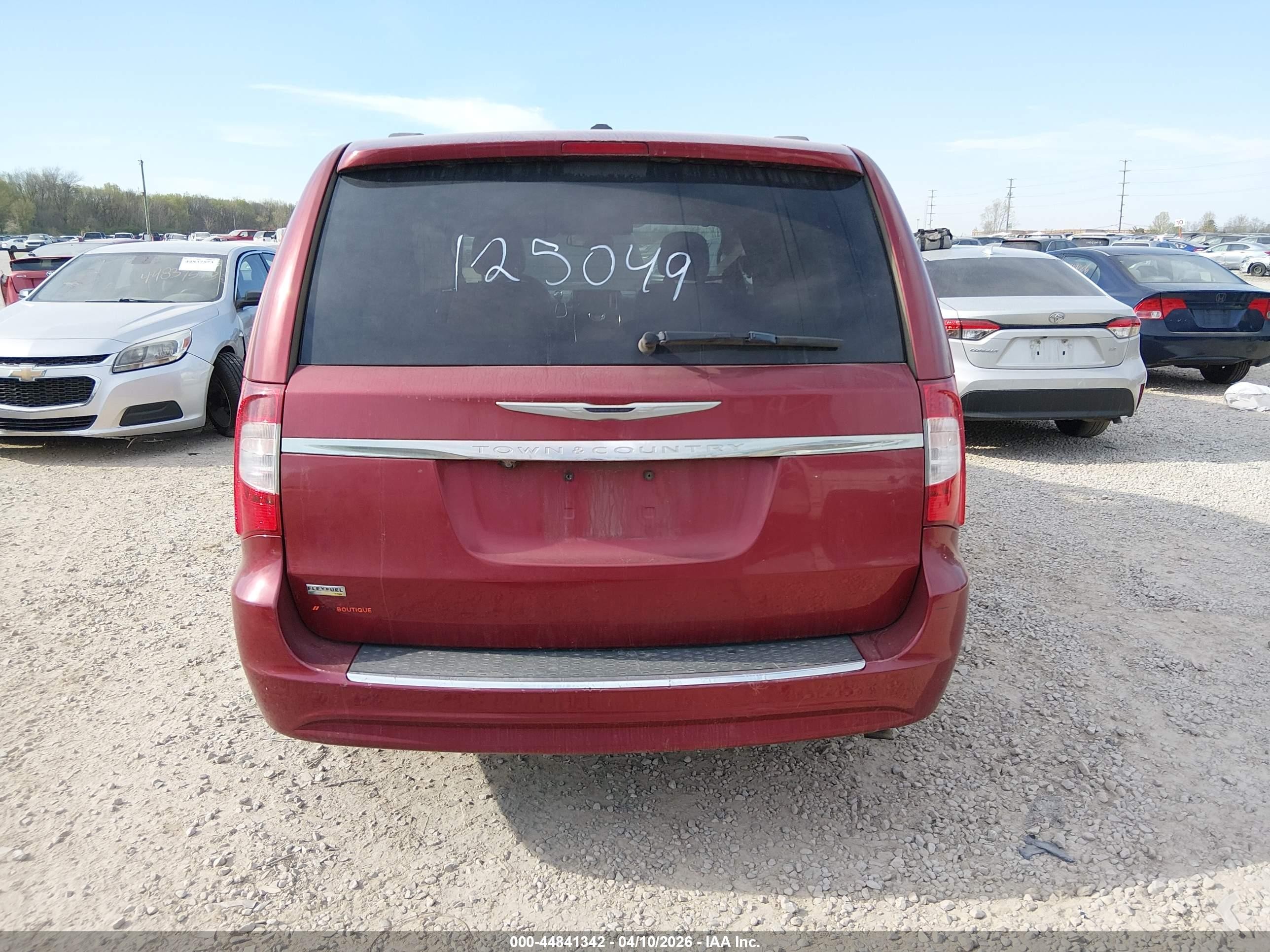2014 Chrysler Town & Country Touring Maroon vin: 2C4RC1BG1ER125049