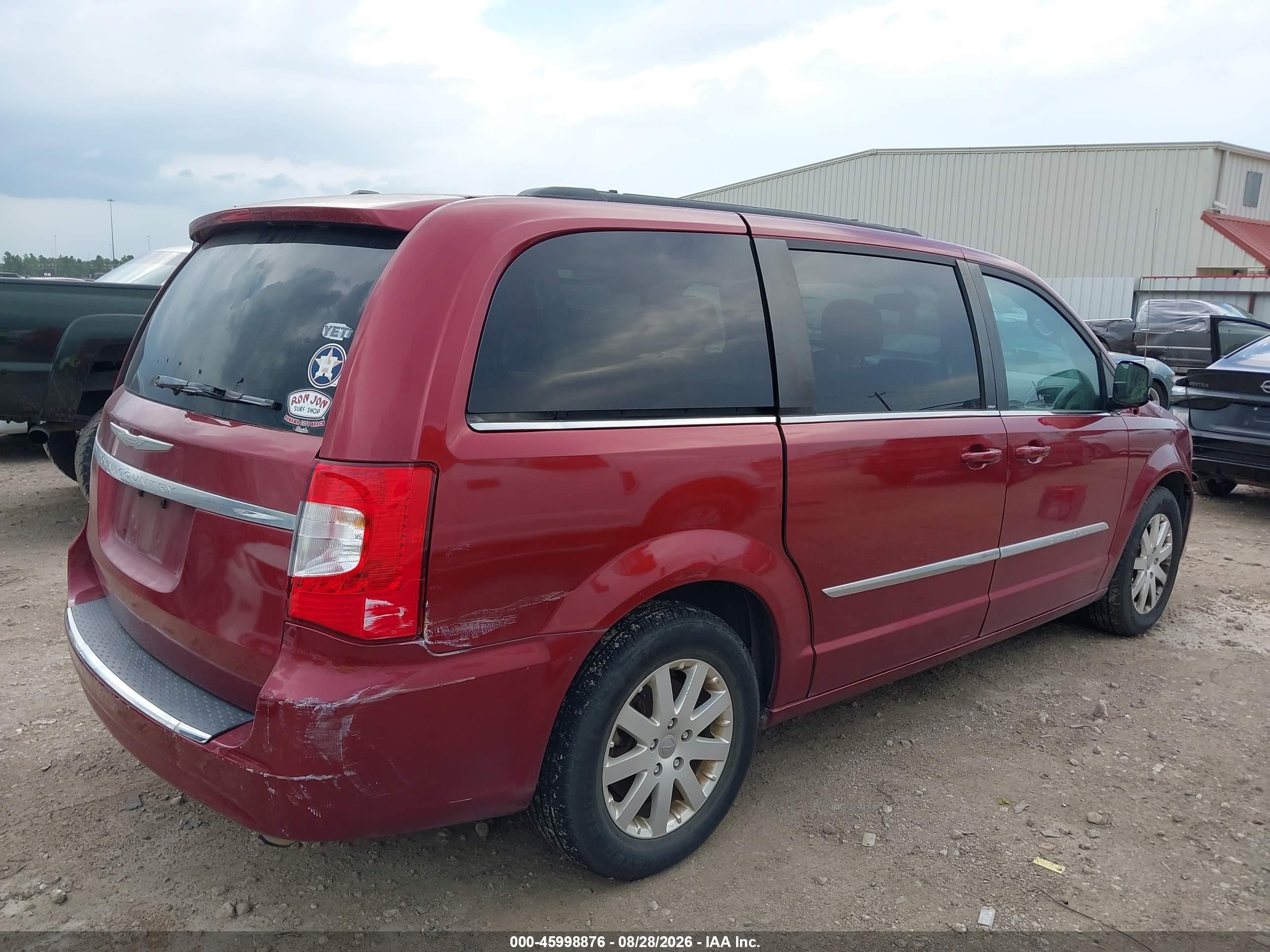 2014 Chrysler Town & Country Touring Red vin: 2C4RC1BG1ER198311