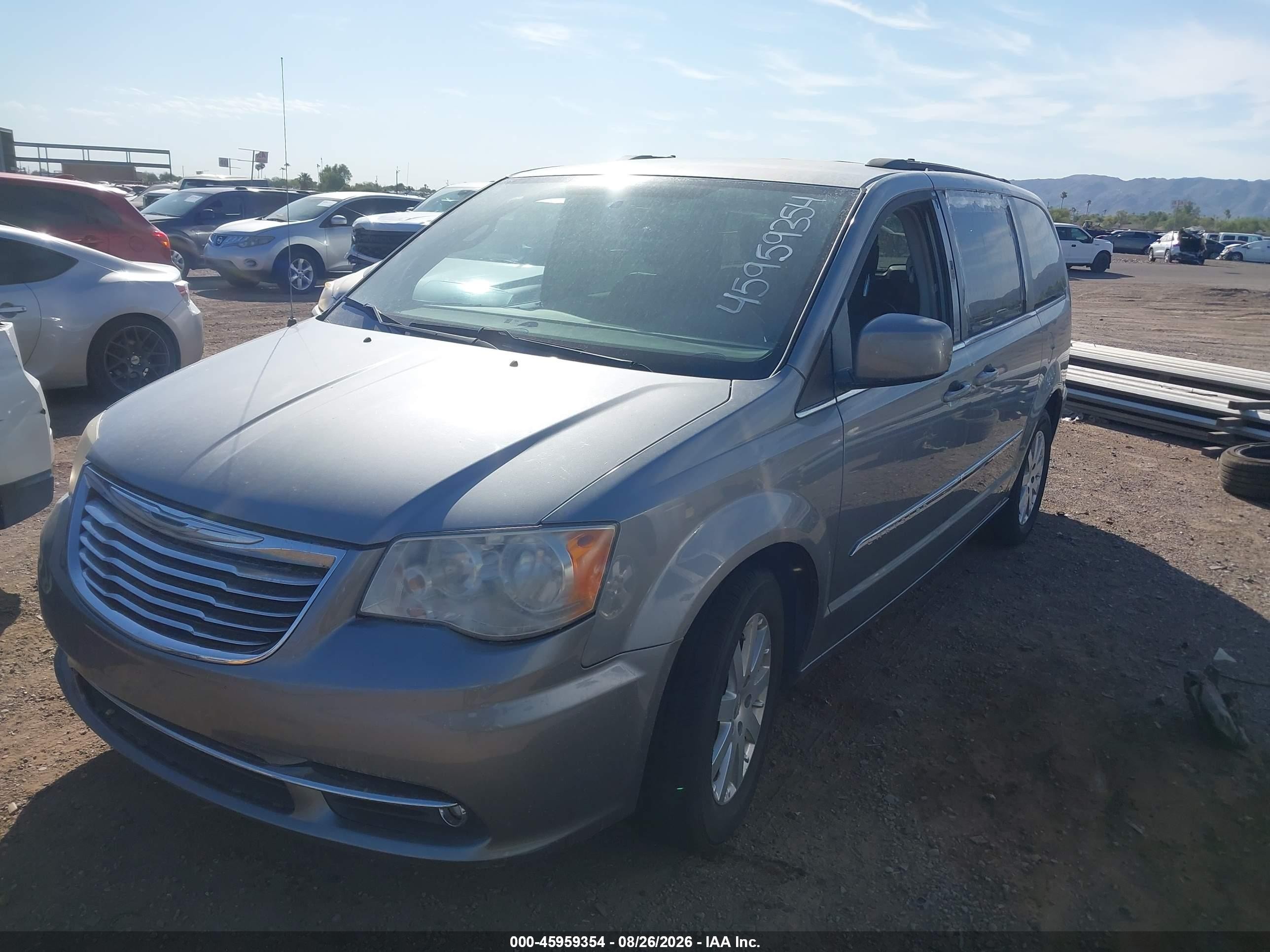 2014 Chrysler Town & Country Touring Silver vin: 2C4RC1BG1ER448324