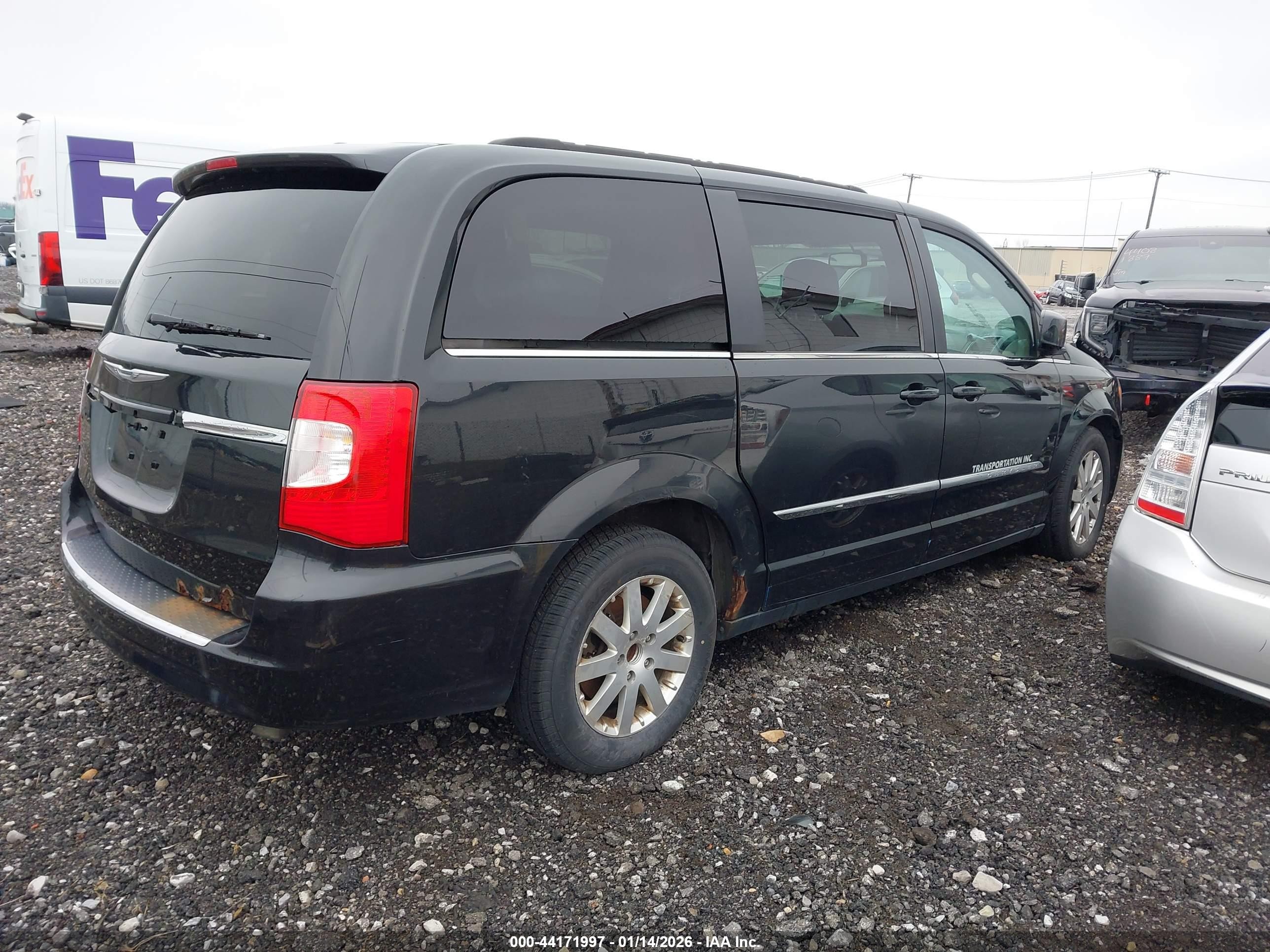 2012 Chrysler Town & Country Touring Black vin: 2C4RC1BG2CR226663