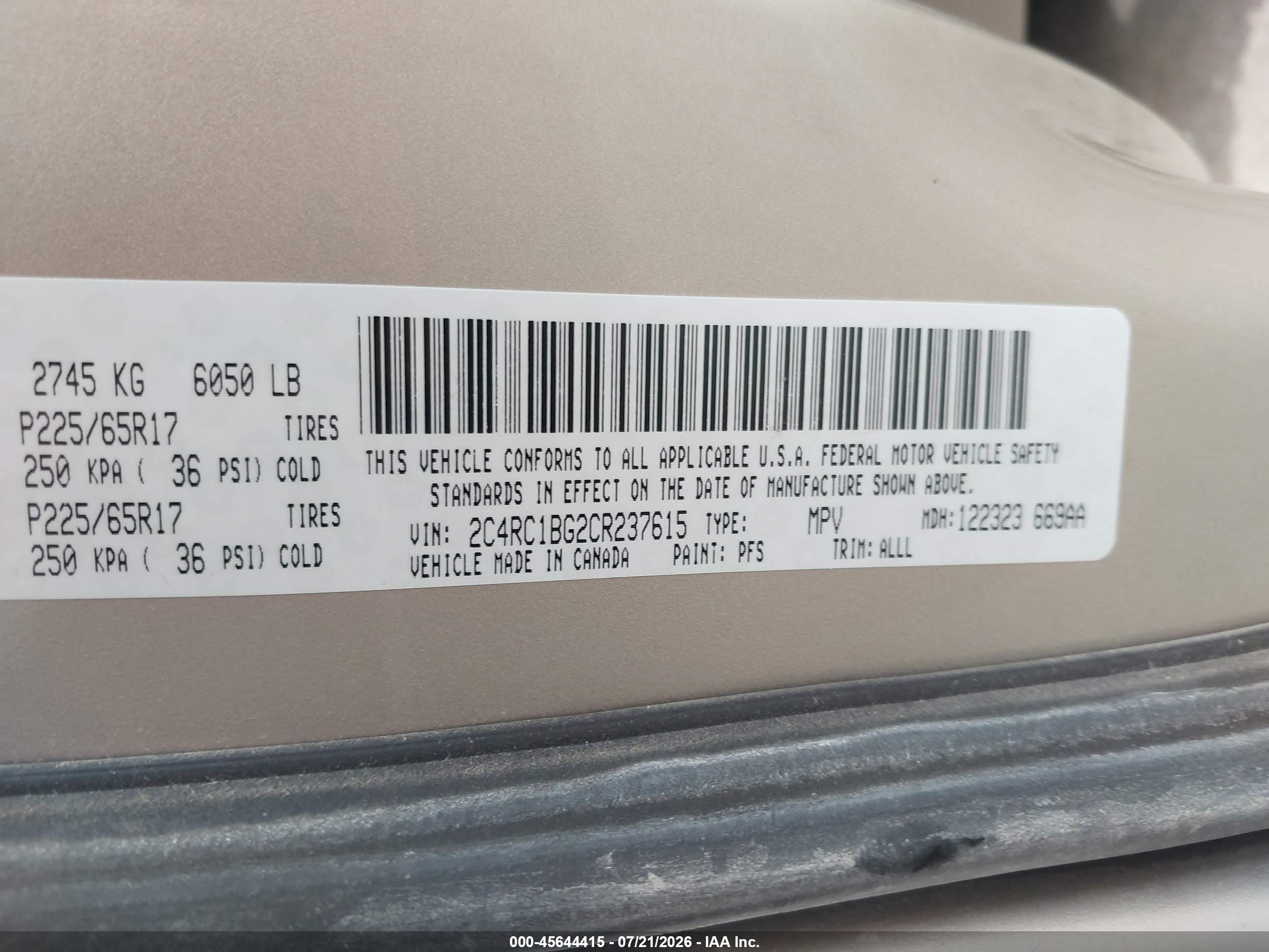 2012 Chrysler Town & Country Touring Gold vin: 2C4RC1BG2CR237615