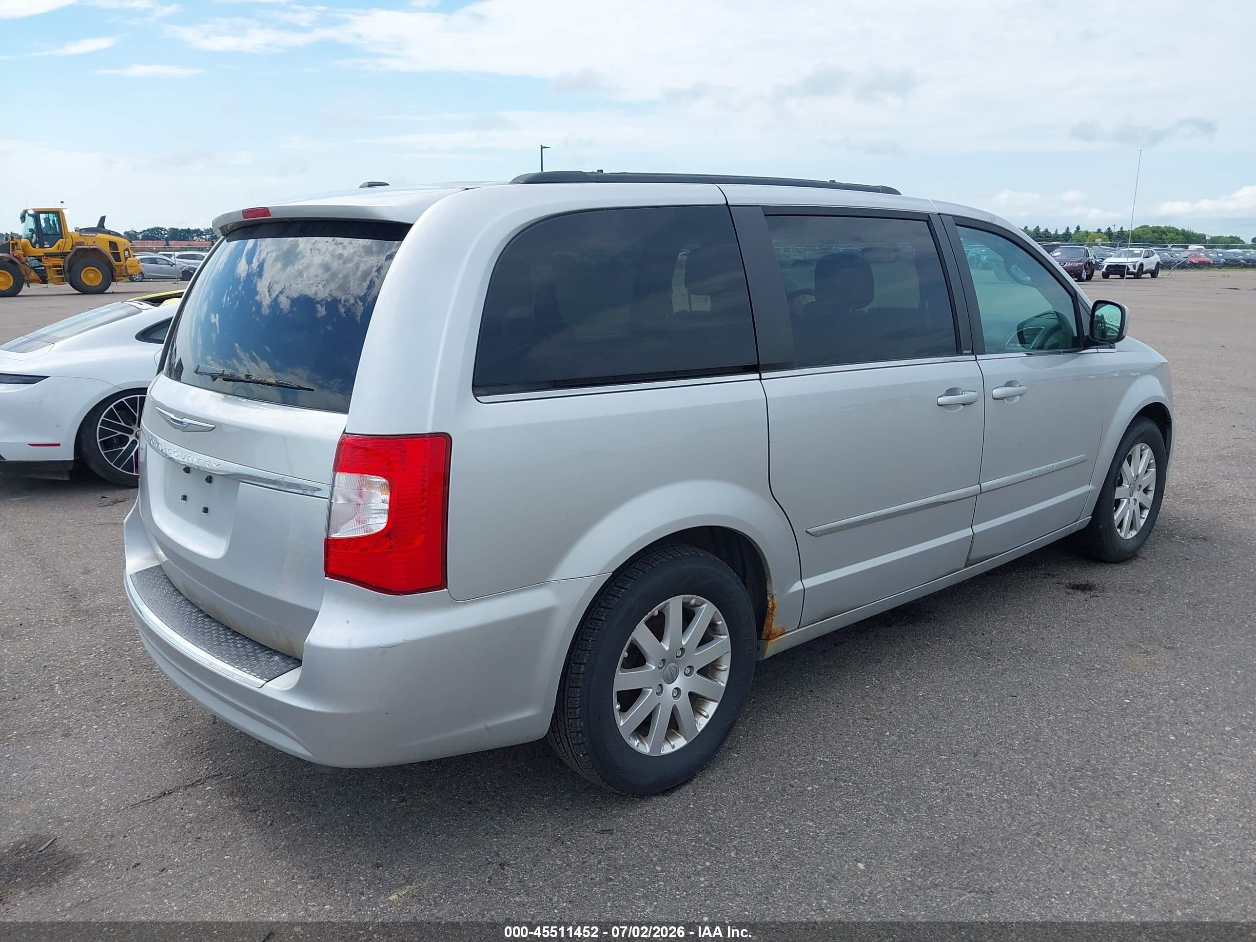 2012 Chrysler Town & Country Touring Серебряный vin: 2C4RC1BG2CR266757