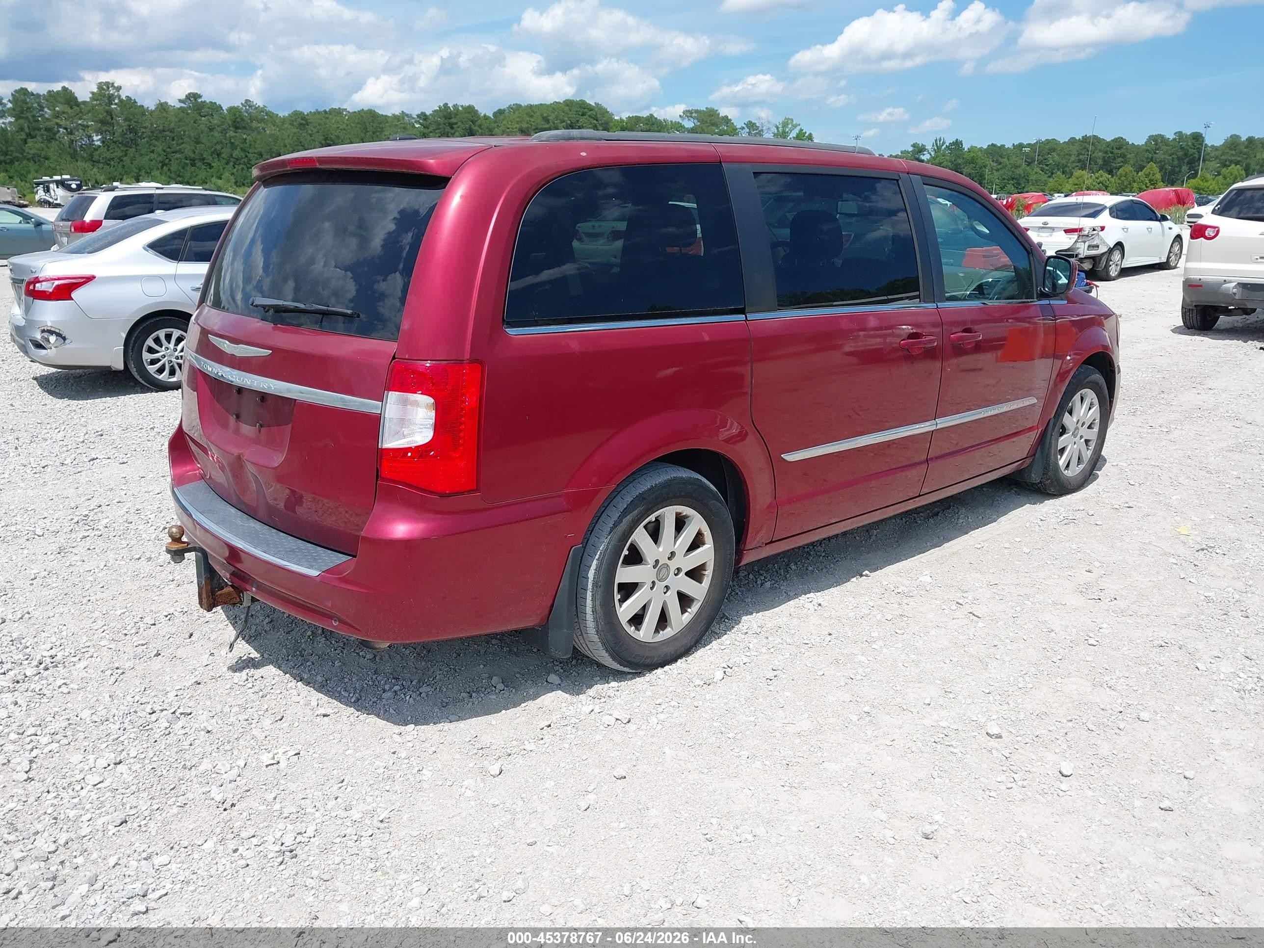 2013 Chrysler Town & Country Touring Красный vin: 2C4RC1BG2DR509825