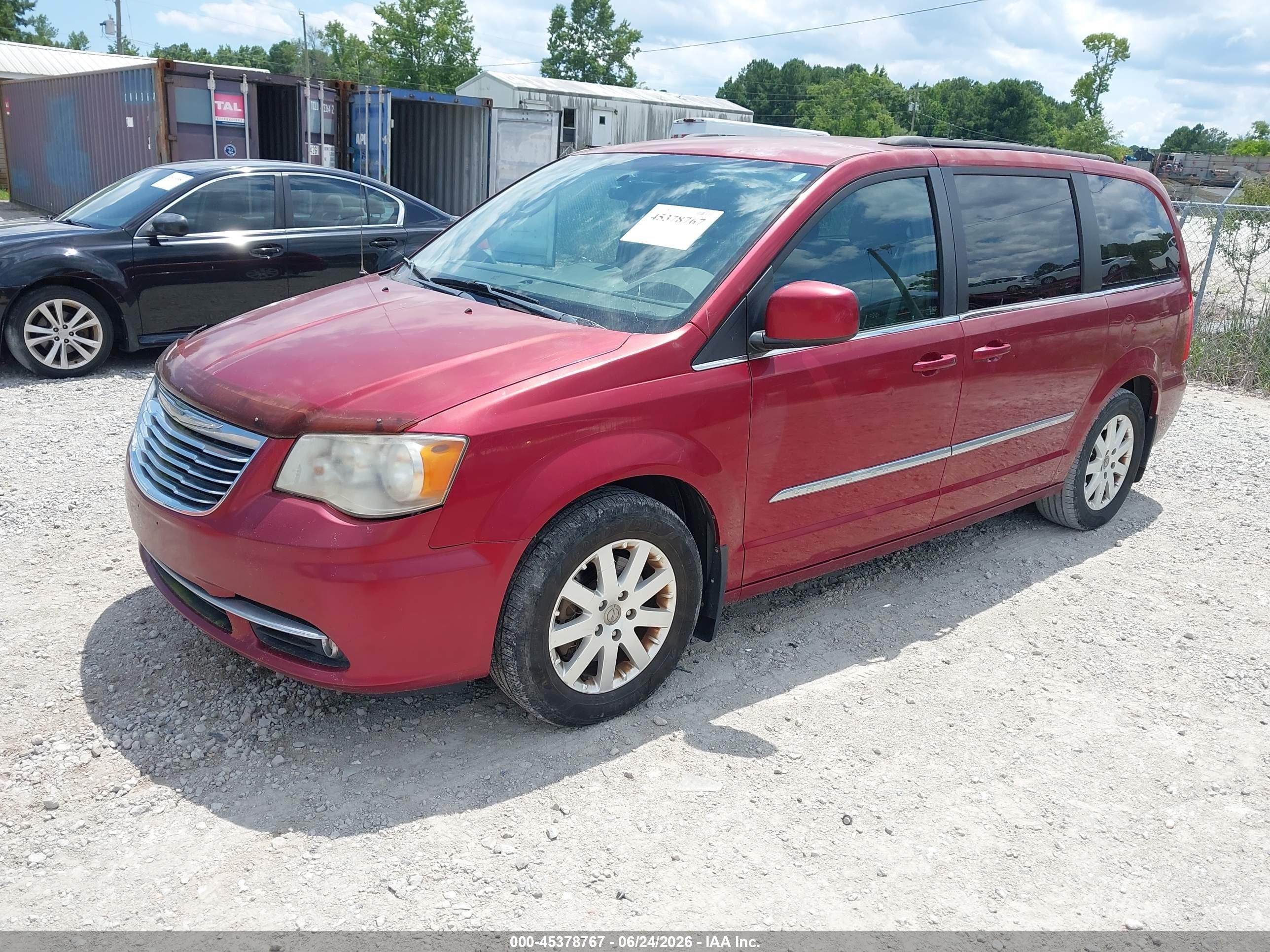 2013 Chrysler Town & Country Touring Красный vin: 2C4RC1BG2DR509825