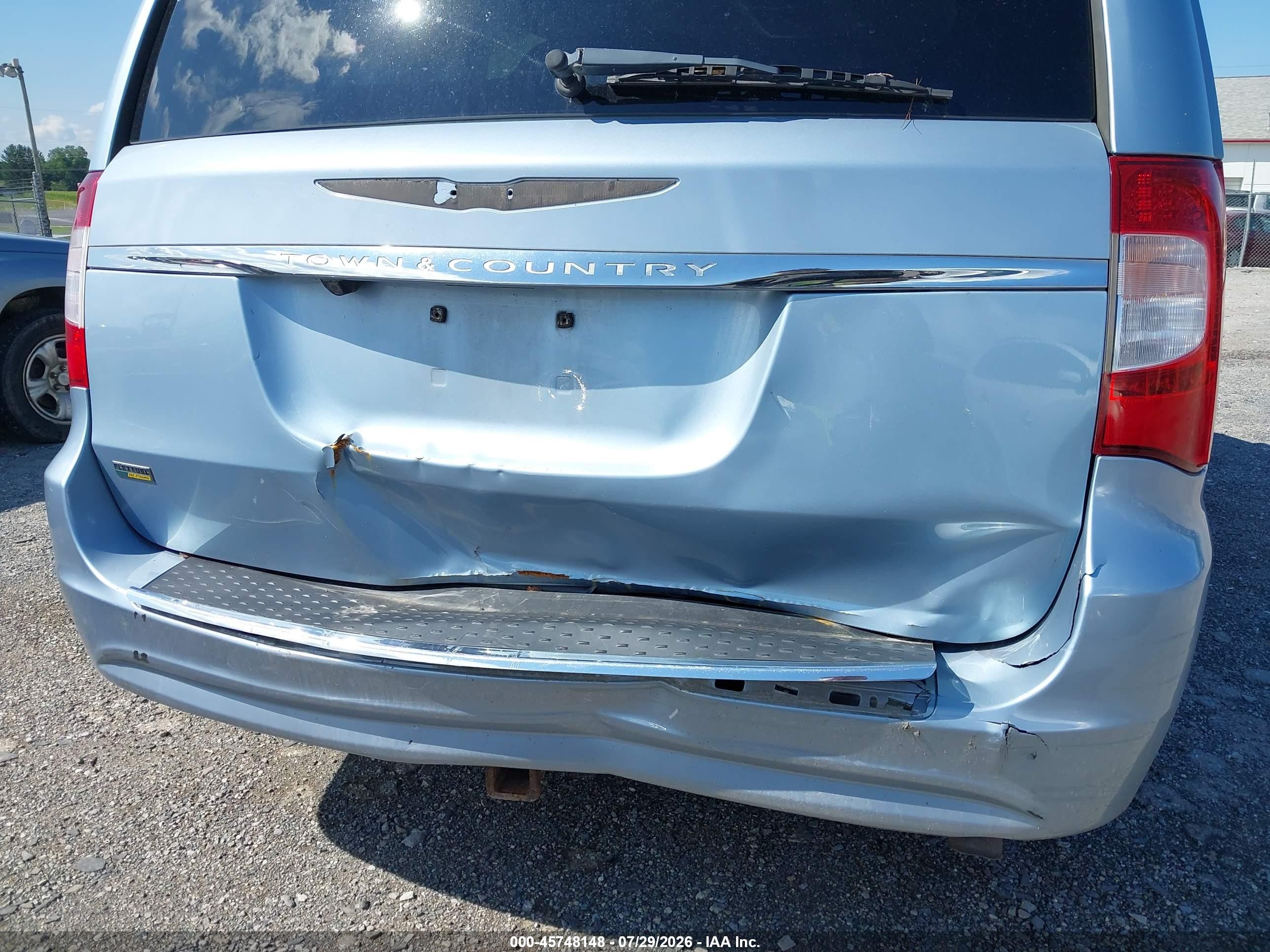 2013 Chrysler Town & Country Touring Light Blue vin: 2C4RC1BG2DR732009