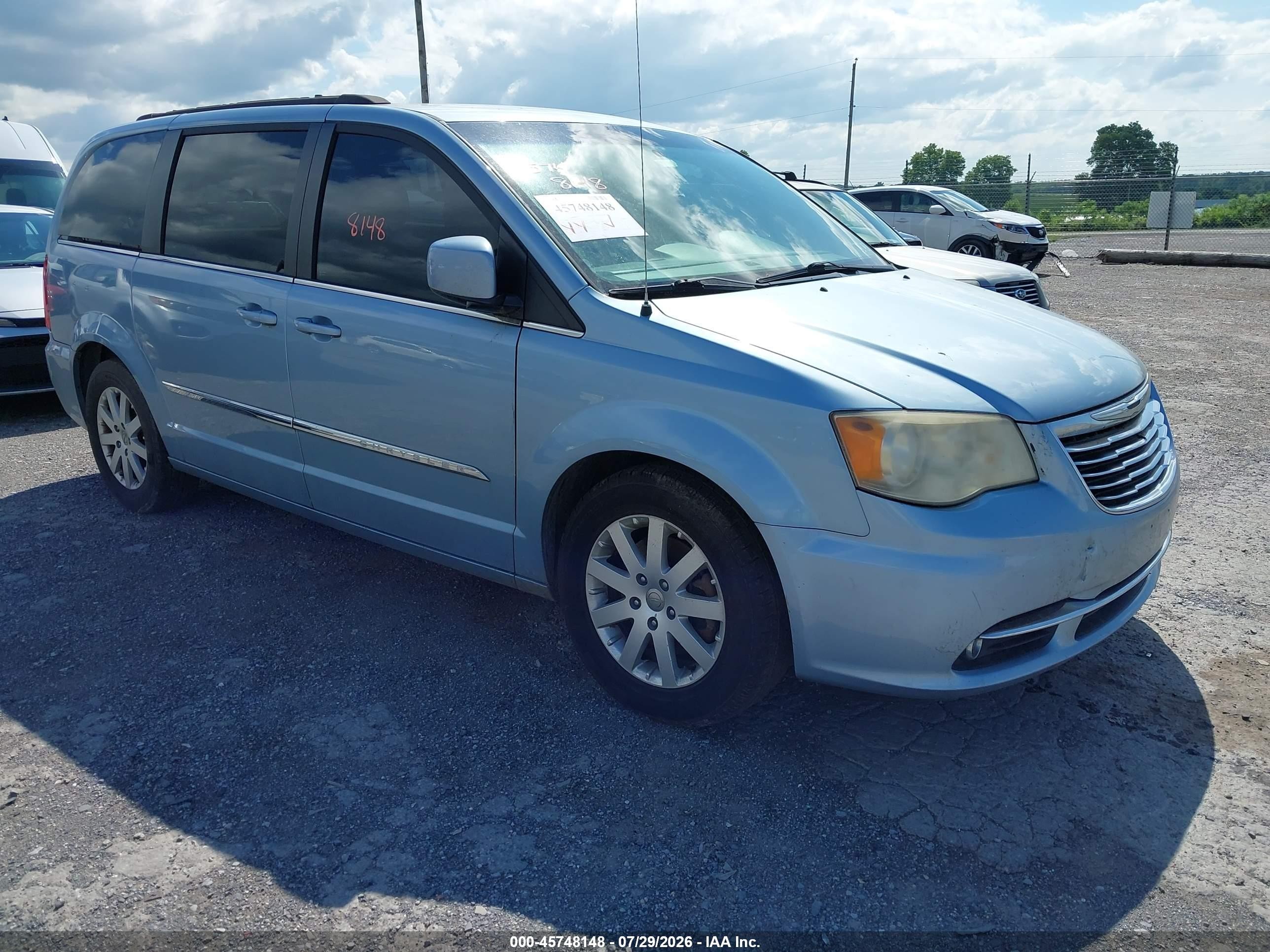 2013 Chrysler Town & Country Touring Light Blue vin: 2C4RC1BG2DR732009